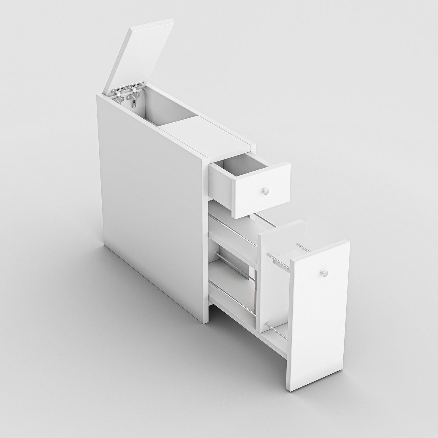Calencia - White in Weiss präsentiert im Onlineshop von KAQTU Design AG. Kommode ist von Hanah Home