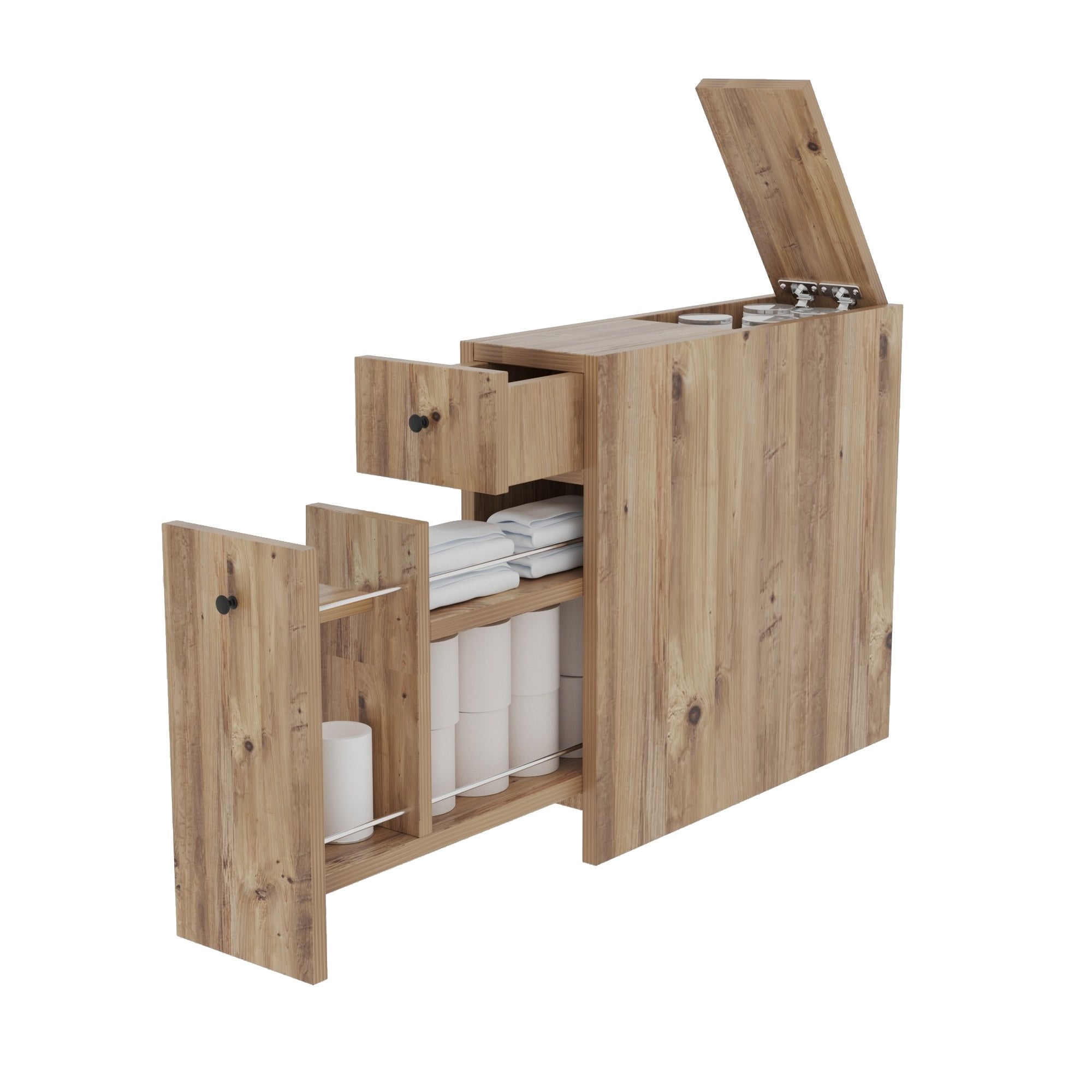 Calencia - Oak in Eiche präsentiert im Onlineshop von KAQTU Design AG. Kommode ist von Hanah Home