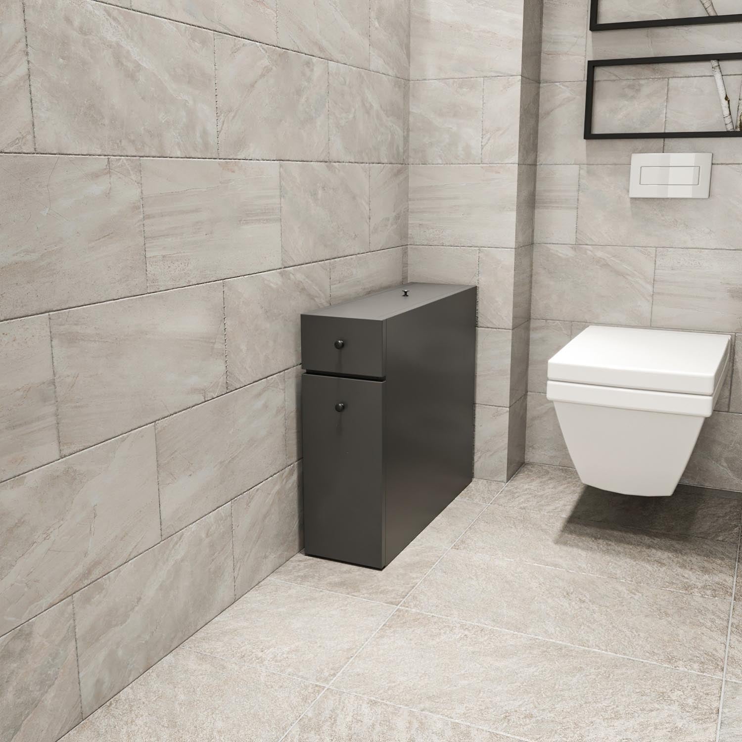 Calencia - Anthracite in Anthrazit präsentiert im Onlineshop von KAQTU Design AG. Kommode ist von Hanah Home