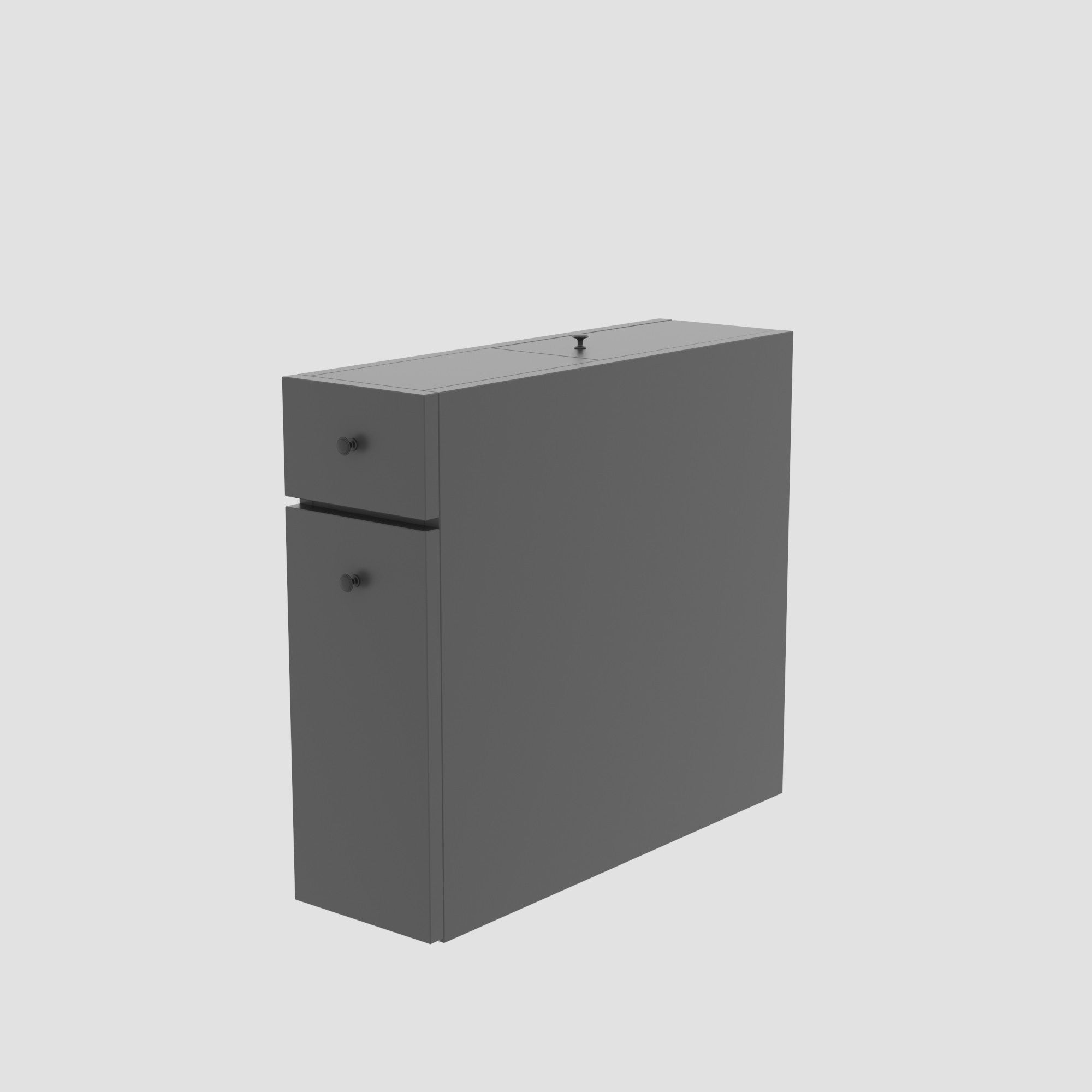 Calencia - Anthracite in Anthrazit präsentiert im Onlineshop von KAQTU Design AG. Kommode ist von Hanah Home