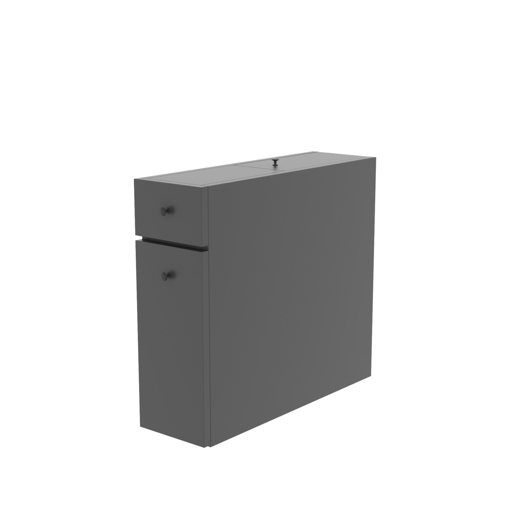 Calencia - Anthracite in Anthrazit präsentiert im Onlineshop von KAQTU Design AG. Kommode ist von Hanah Home