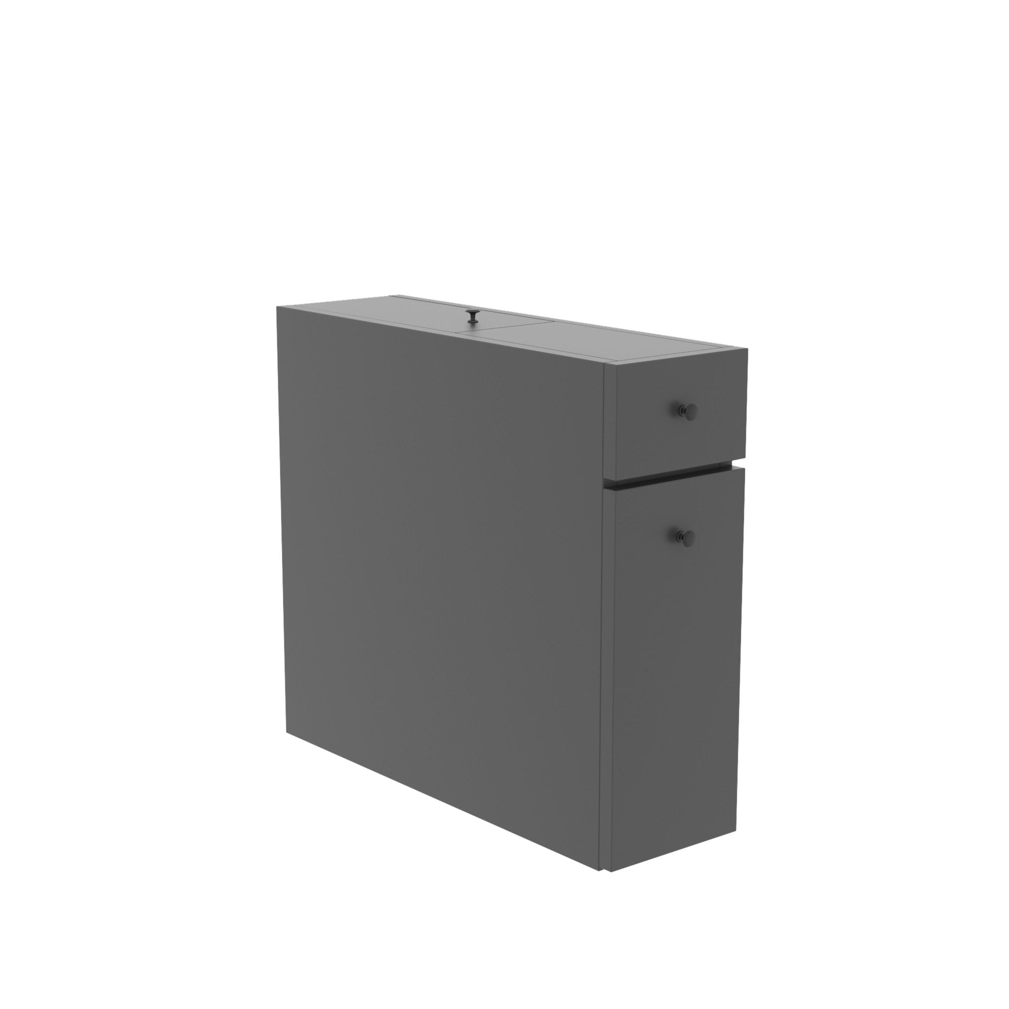 Calencia - Anthracite in Anthrazit präsentiert im Onlineshop von KAQTU Design AG. Kommode ist von Hanah Home
