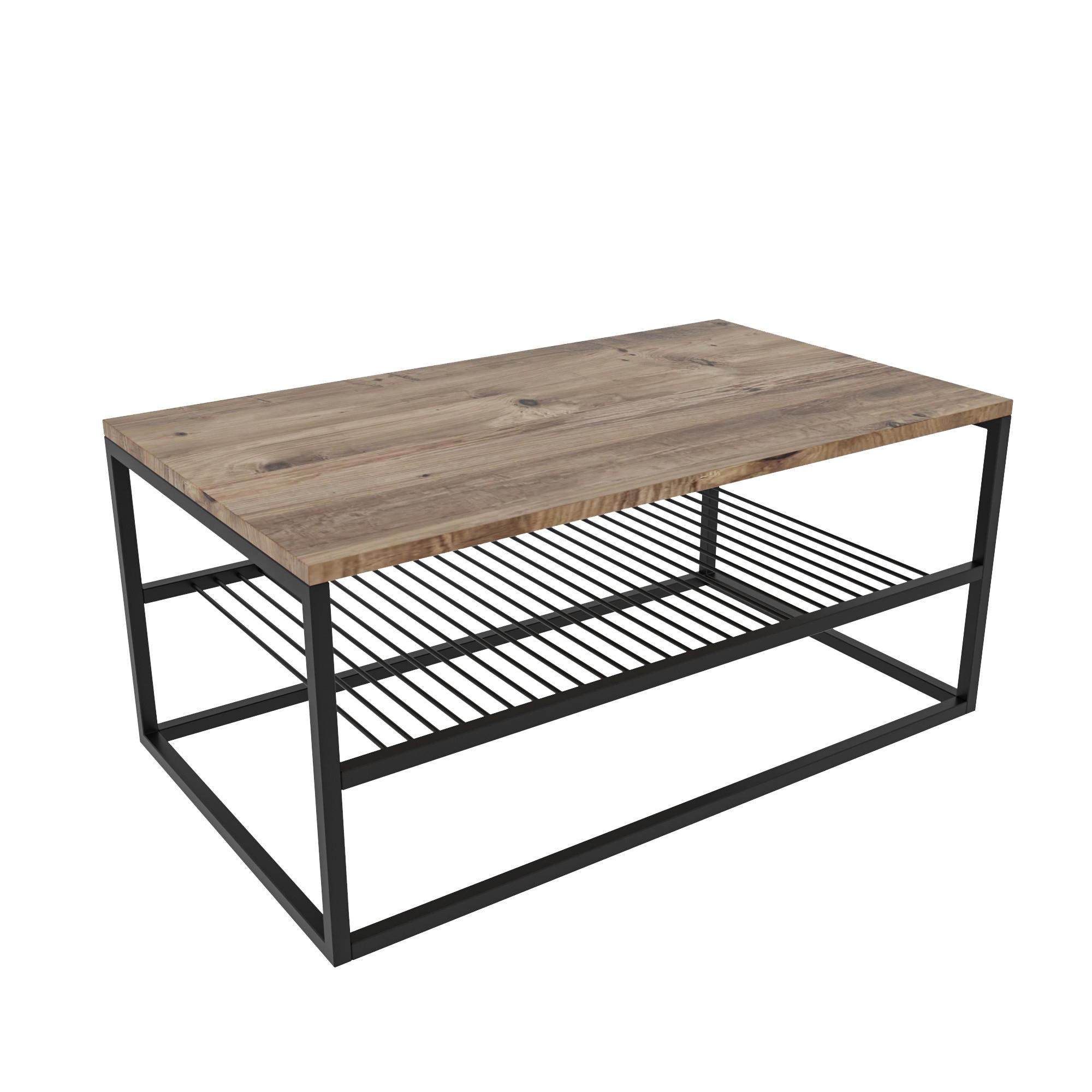 Asude - Pine in Kiefer Schwarz präsentiert im Onlineshop von KAQTU Design AG. Beistelltisch ist von Hanah Home