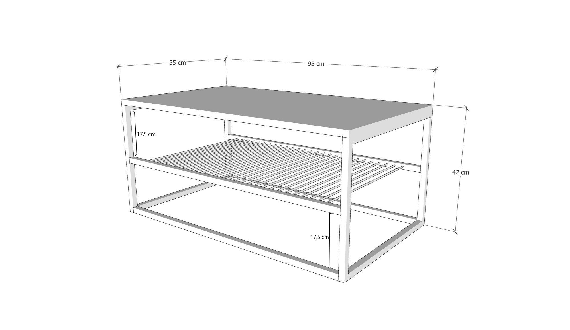 Asude - White in Weiss Schwarz präsentiert im Onlineshop von KAQTU Design AG. Beistelltisch ist von Hanah Home
