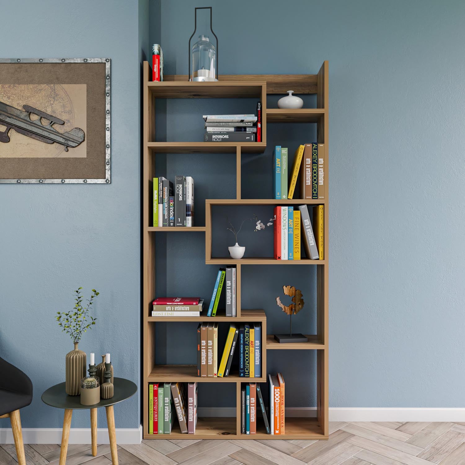 Kuttap - Pine in Kiefer präsentiert im Onlineshop von KAQTU Design AG. Bücherregal ist von Hanah Home