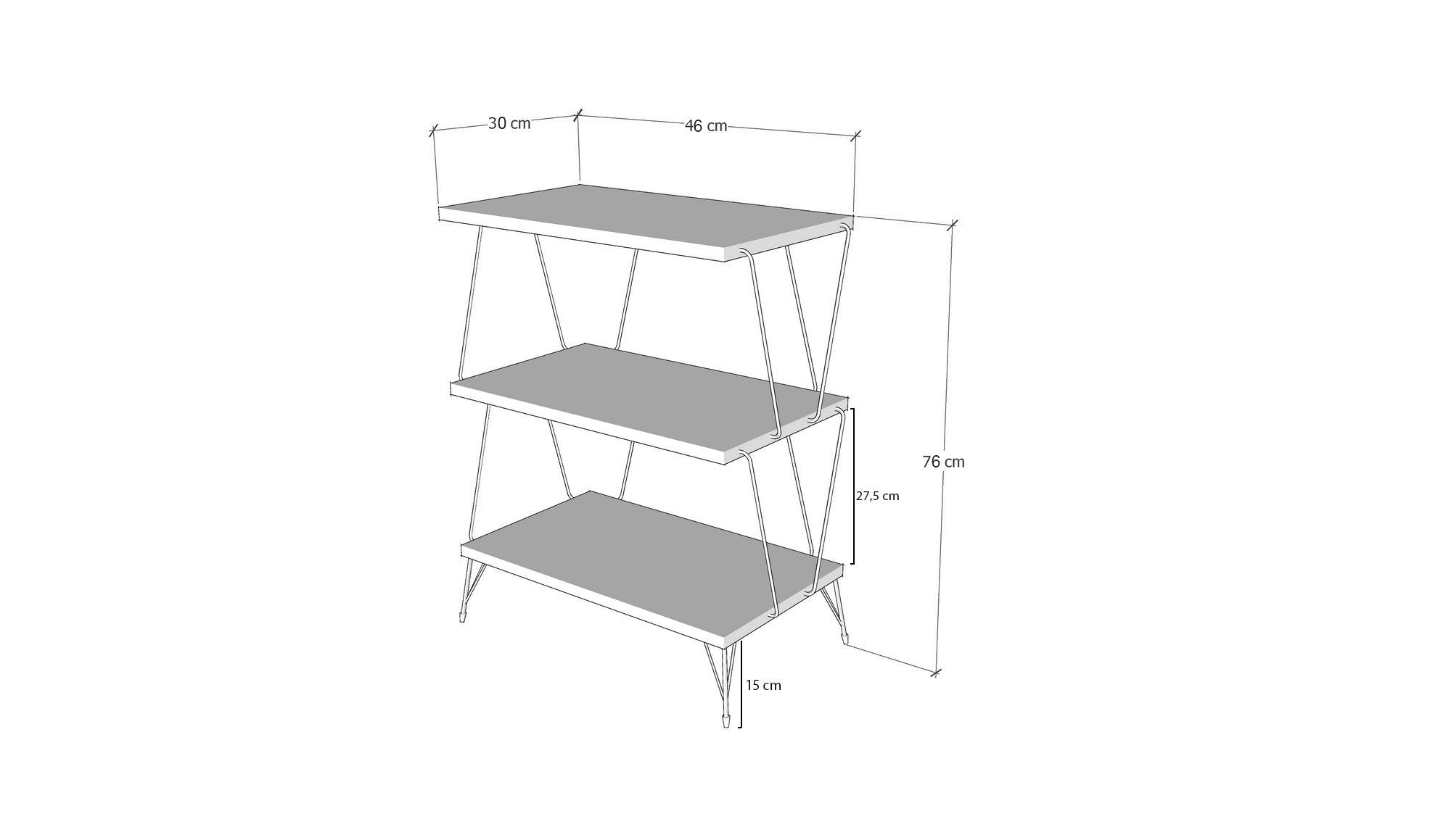 Lazandos - Pine in Kiefer präsentiert im Onlineshop von KAQTU Design AG. Beistelltisch ist von Hanah Home