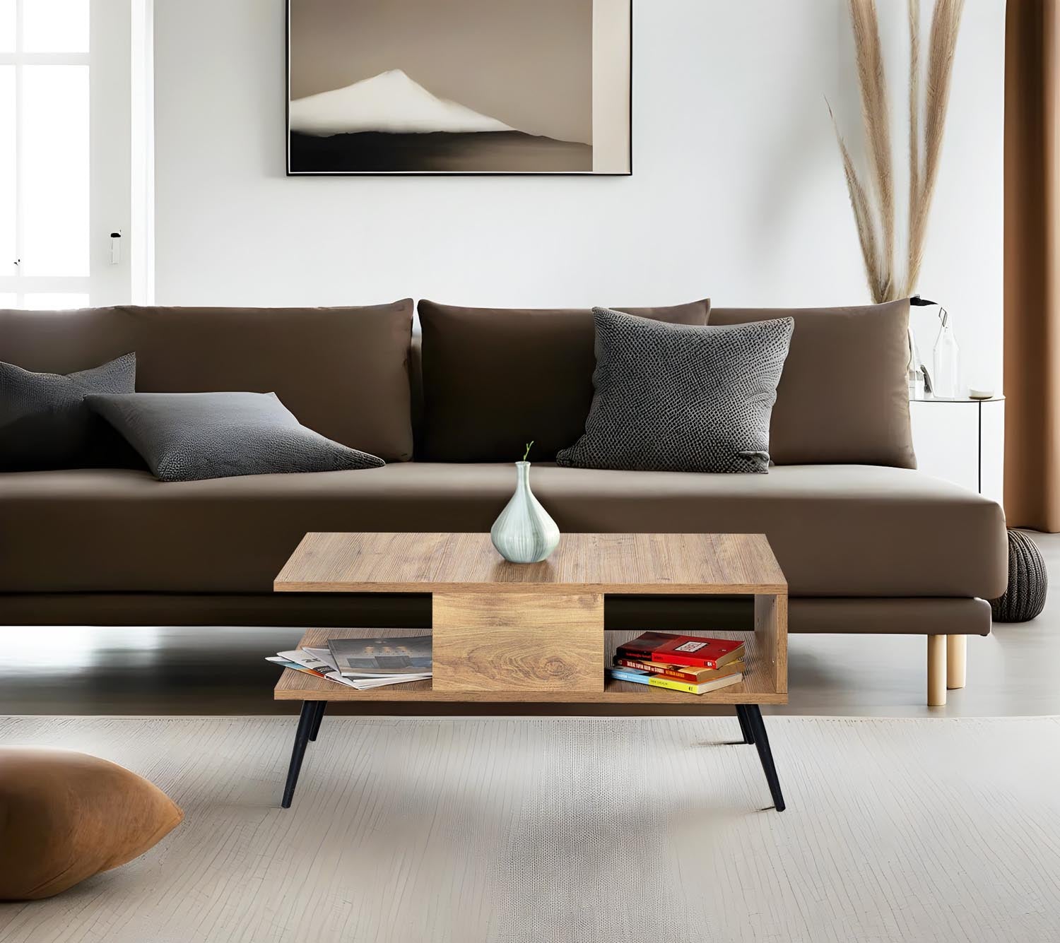 Bukle in Atlantische Kiefer Schwarz präsentiert im Onlineshop von KAQTU Design AG. Beistelltisch ist von Hanah Home