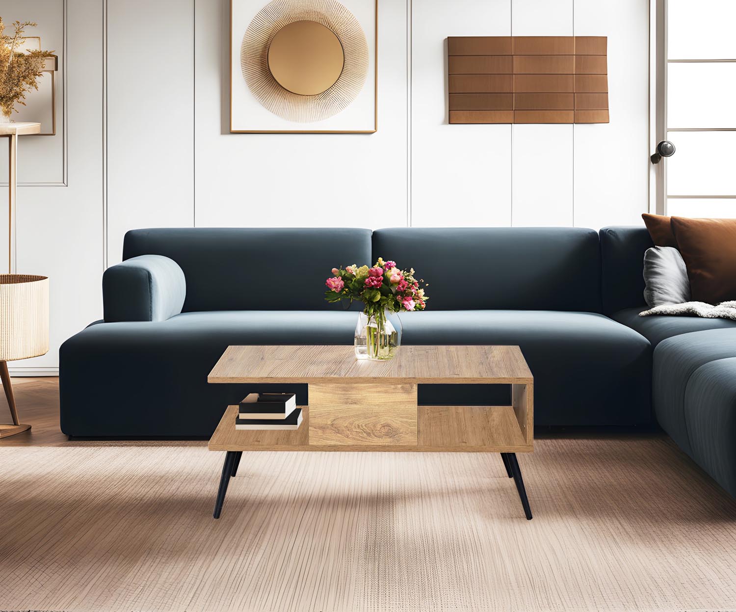 Bukle in Atlantische Kiefer Schwarz präsentiert im Onlineshop von KAQTU Design AG. Beistelltisch ist von Hanah Home
