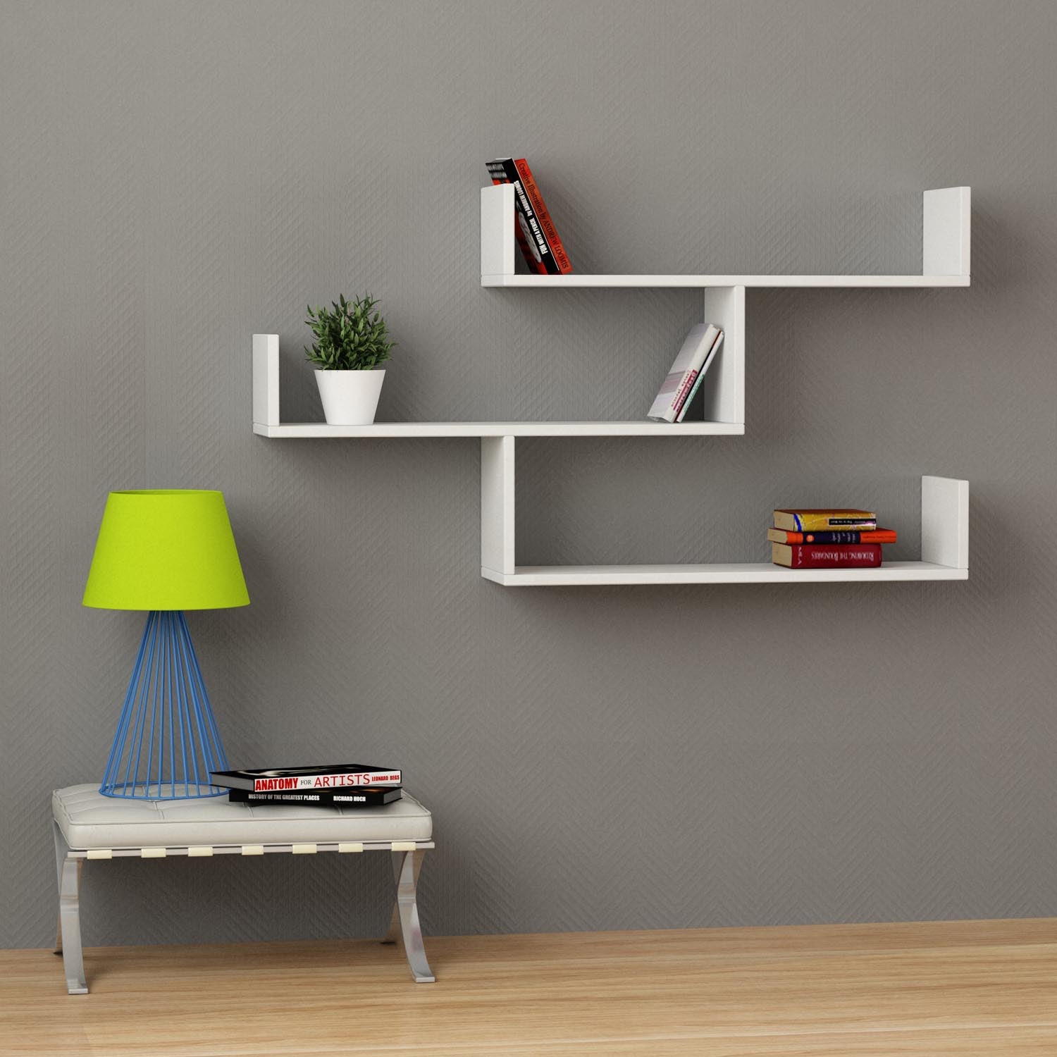 Tibet - White in Weiss präsentiert im Onlineshop von KAQTU Design AG. Wandregal ist von Hanah Home