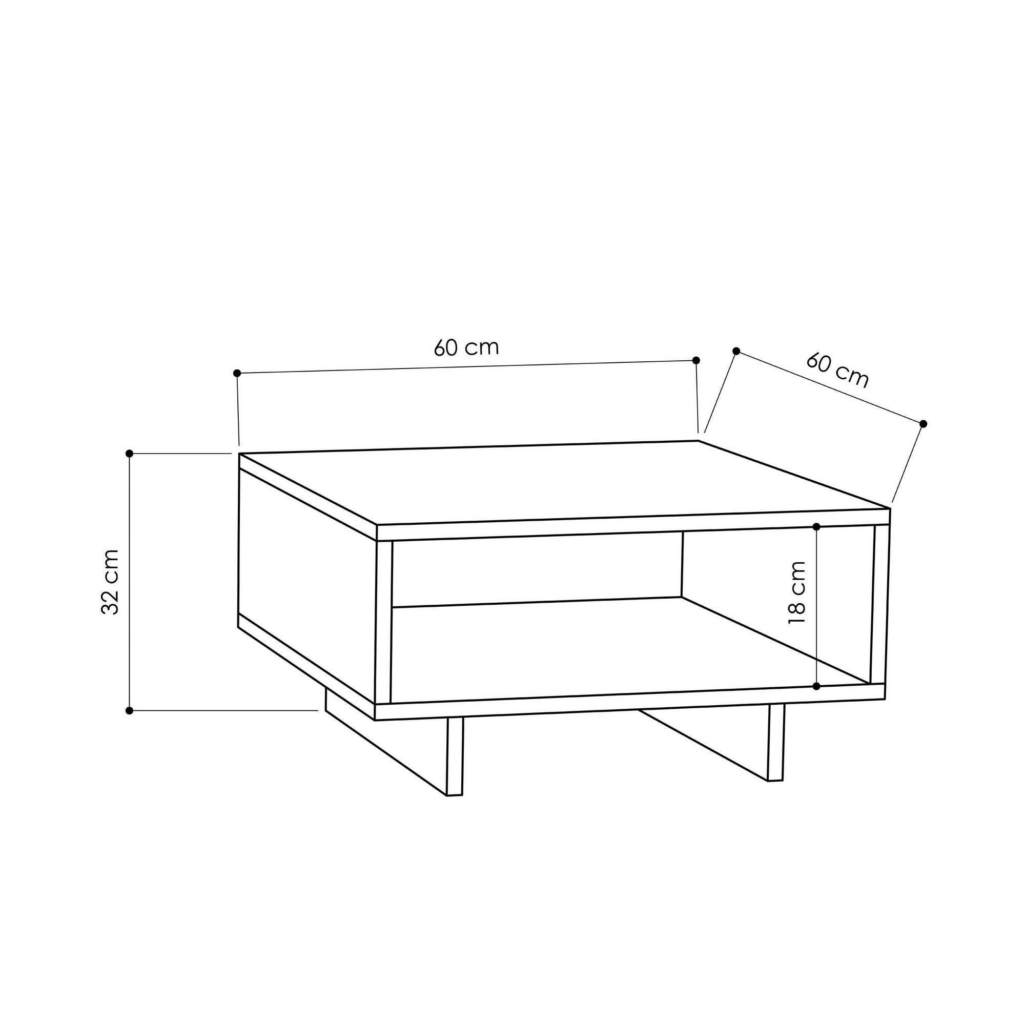 Hola - Oak, Anthracite in Eiche
 Anthrazit präsentiert im Onlineshop von KAQTU Design AG. Beistelltisch ist von Hanah Home