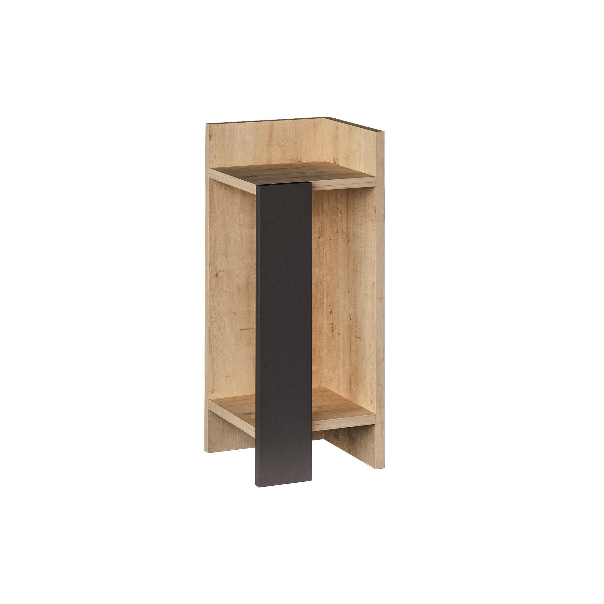 Elos Right - Oak, Anthracite in Eiche
 Anthrazit präsentiert im Onlineshop von KAQTU Design AG. Nachttisch ist von Hanah Home