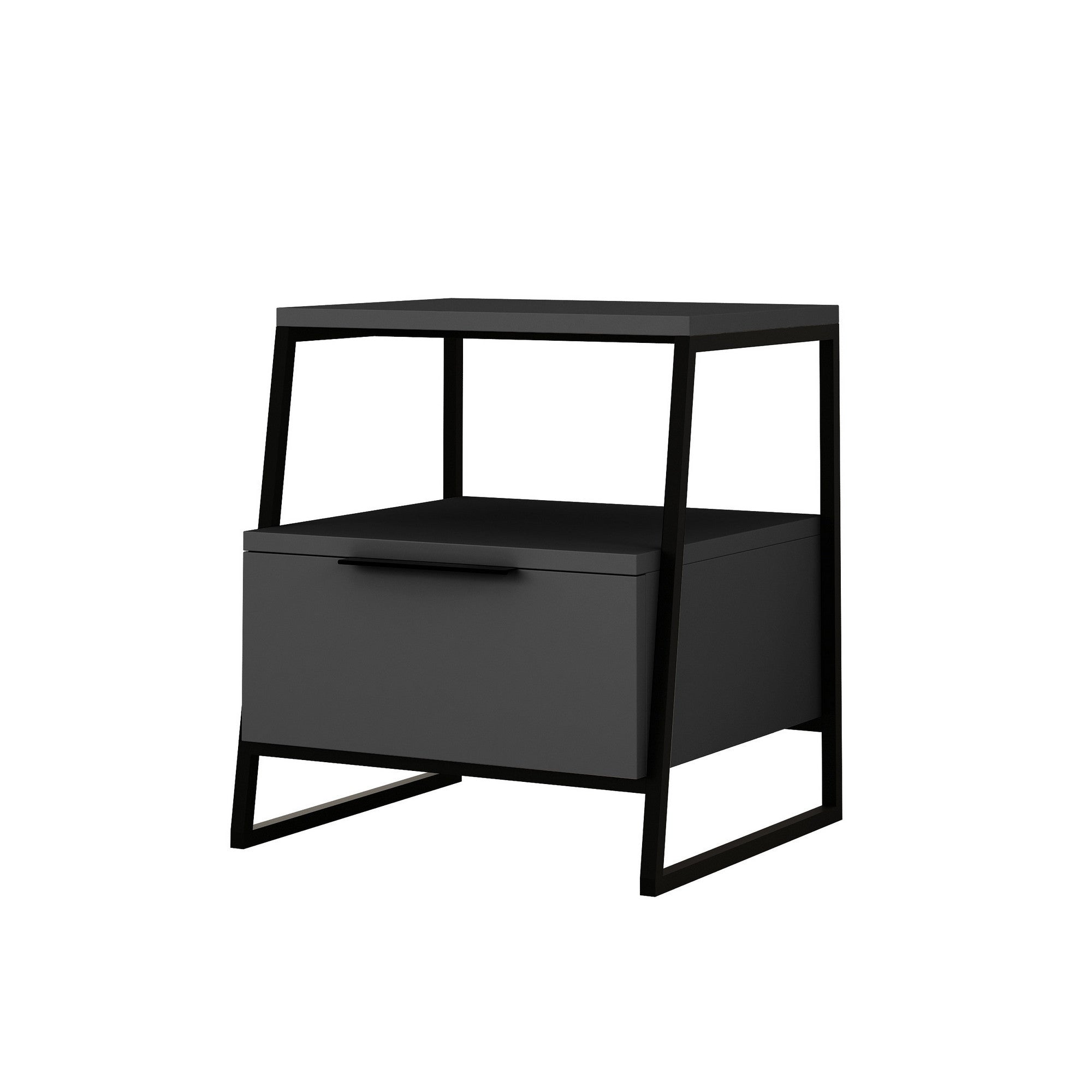 Pal - Anthracite in Anthrazit präsentiert im Onlineshop von KAQTU Design AG. Nachttisch ist von Hanah Home