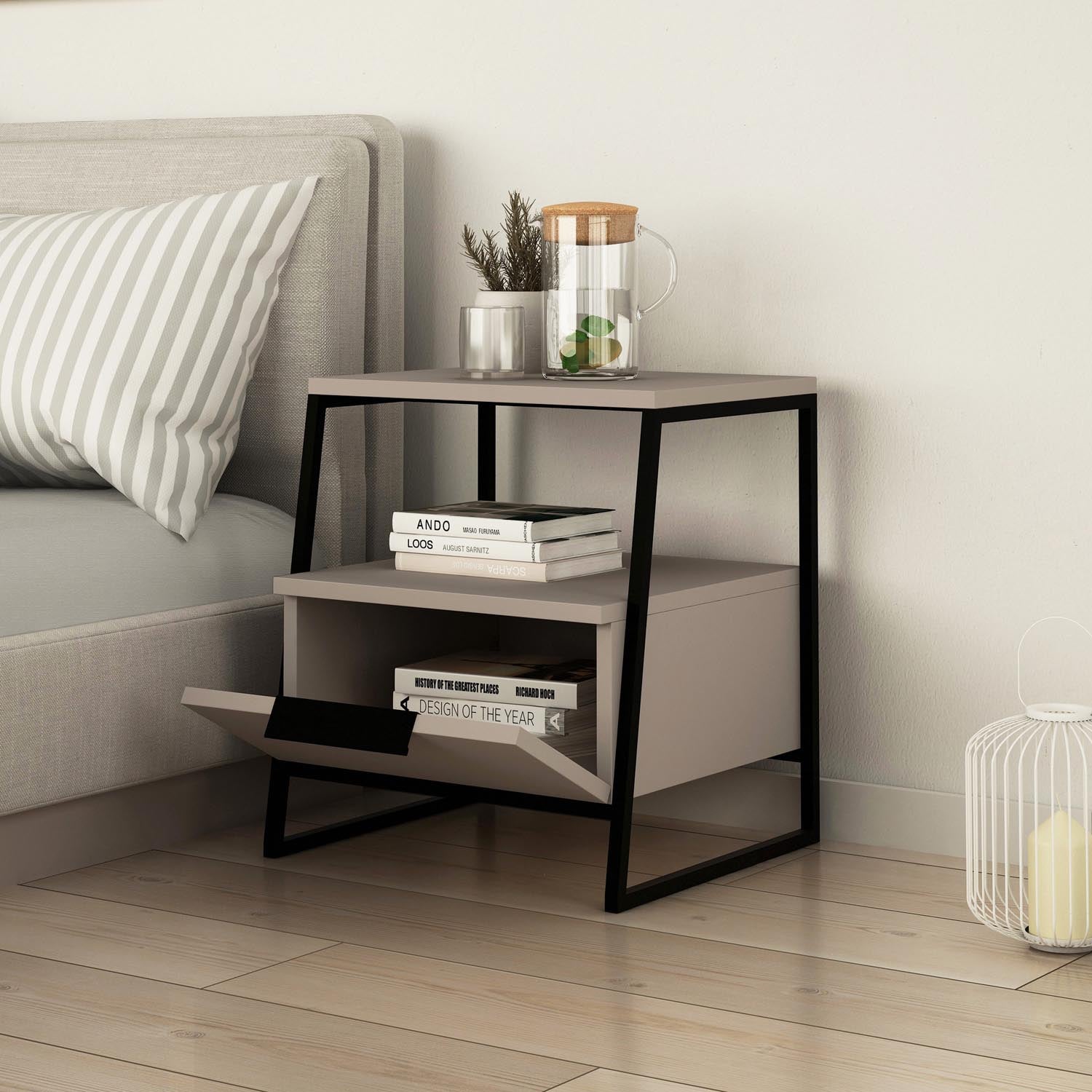 Pal - Light Mocha in Helles Mocha präsentiert im Onlineshop von KAQTU Design AG. Nachttisch ist von Hanah Home