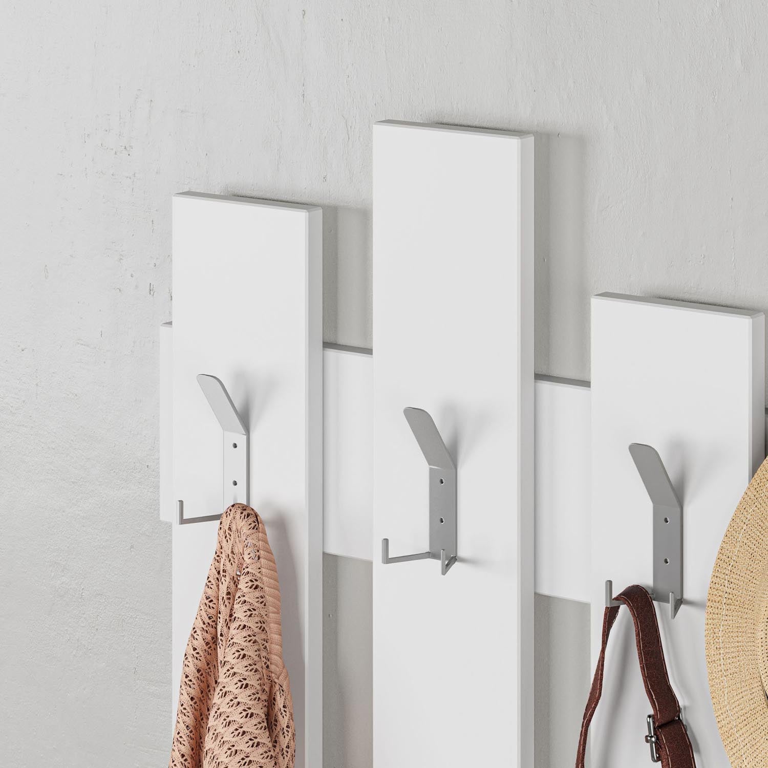 Wave - White in Weiss präsentiert im Onlineshop von KAQTU Design AG. Kleiderhaken ist von Hanah Home