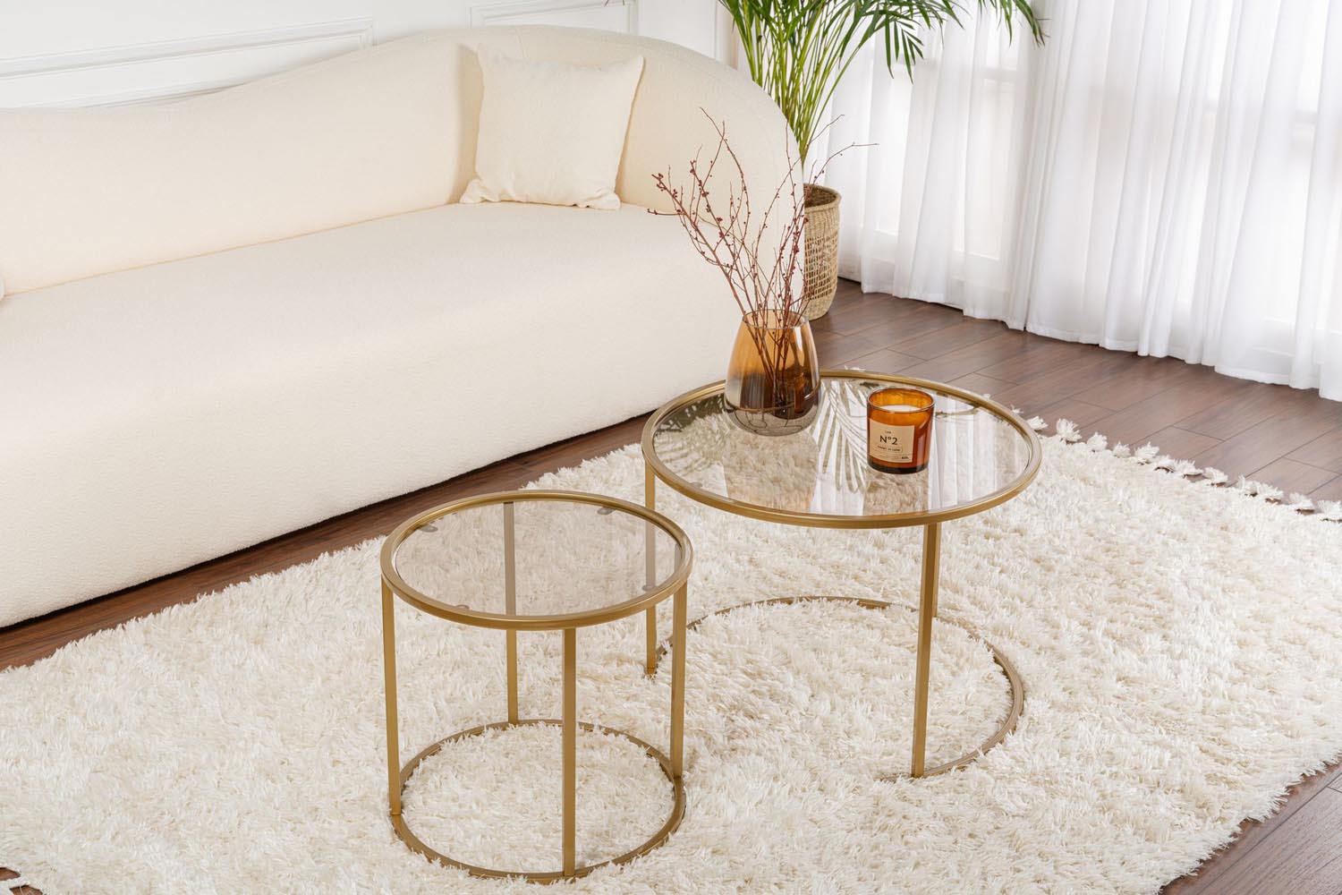 Aurum - 60, 42 - Gold, Bronze in Gold
 Bronze präsentiert im Onlineshop von KAQTU Design AG. Beistelltisch ist von Nordure
