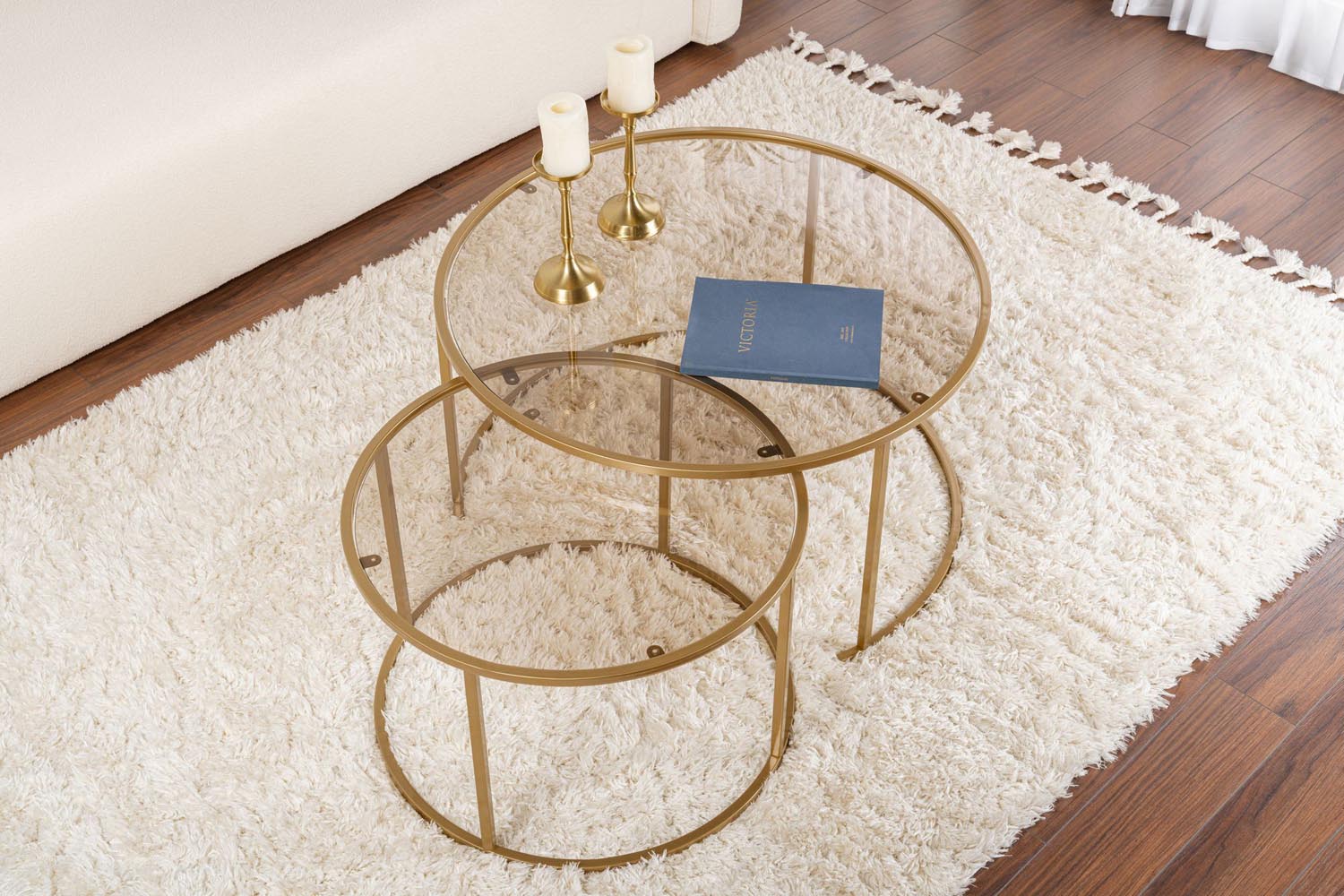 Aurum - 80, 60 - Gold, Bronze in Gold
 Bronze präsentiert im Onlineshop von KAQTU Design AG. Beistelltisch ist von Nordure