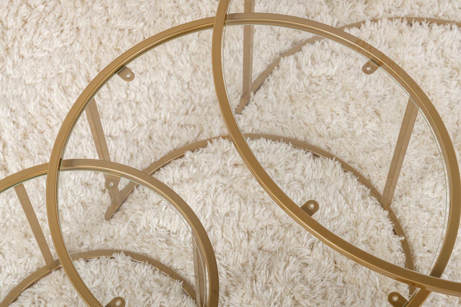 Aurum - 80, 60, 42 - Gold, Transparent in Gold Transparent präsentiert im Onlineshop von KAQTU Design AG. Beistelltisch ist von Nordure