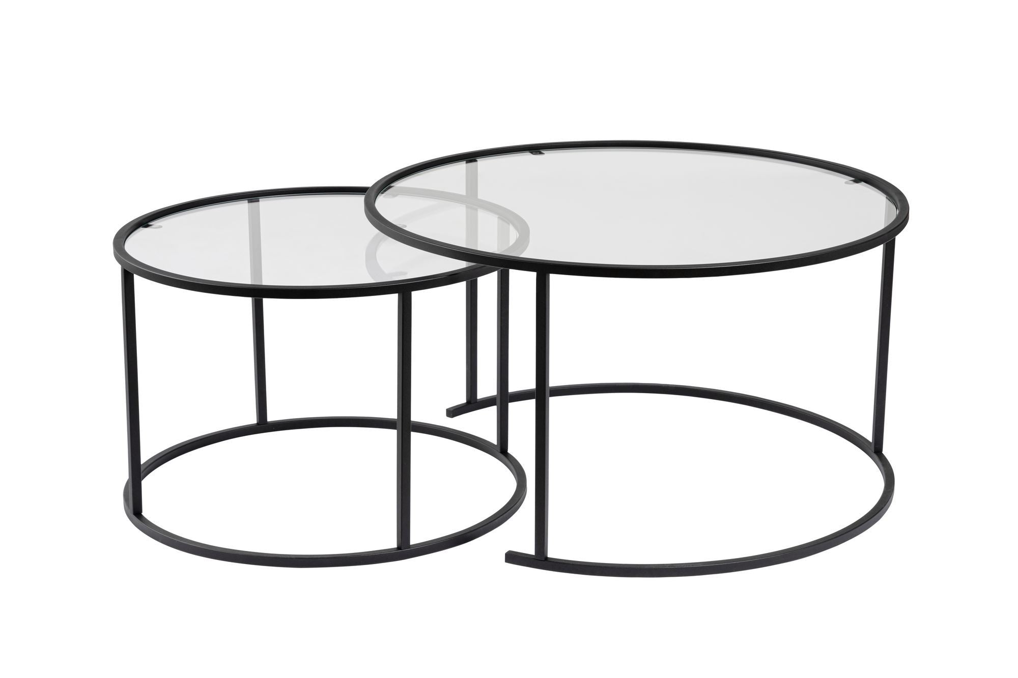 Aurum - 80, 60 - Black, Transparent in Schwarz Transparent präsentiert im Onlineshop von KAQTU Design AG. Beistelltisch ist von Nordure