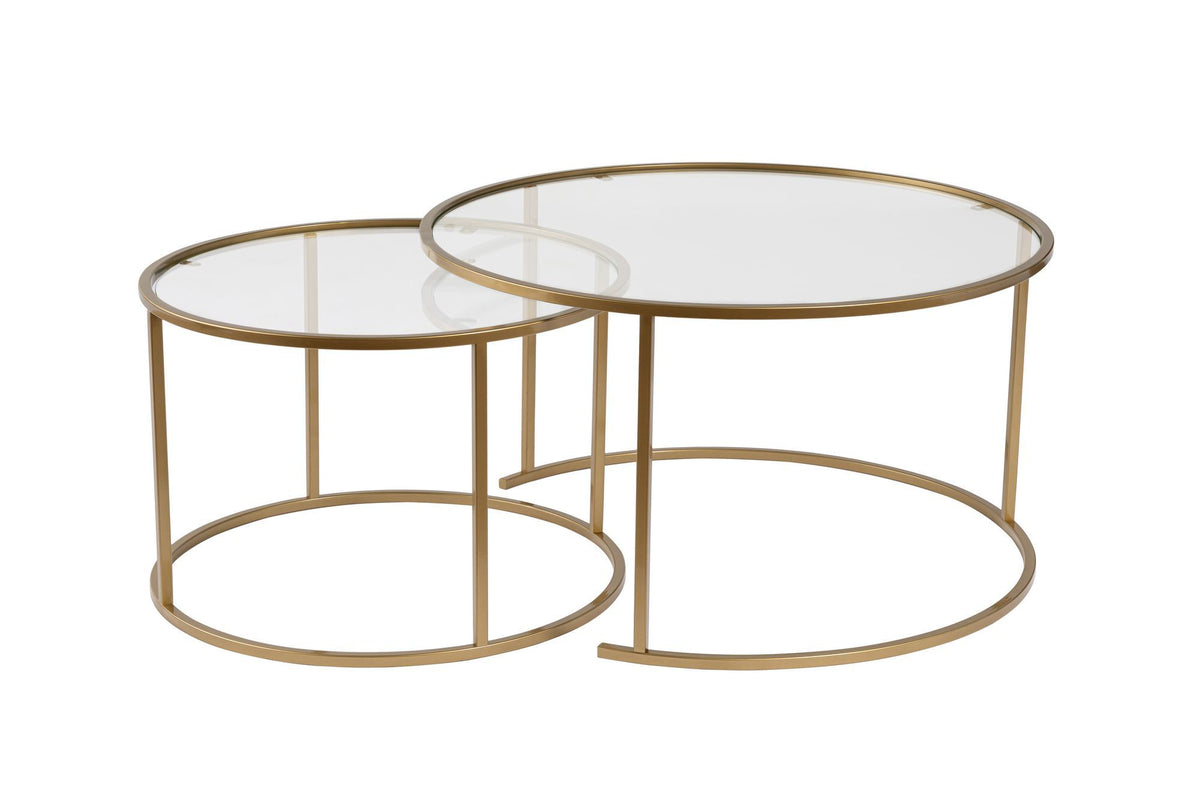 Aurum Sofatisch - Gold Transparent in Gold Transparent präsentiert im Onlineshop von KAQTU Design AG. Couchtisch ist von Nordure
