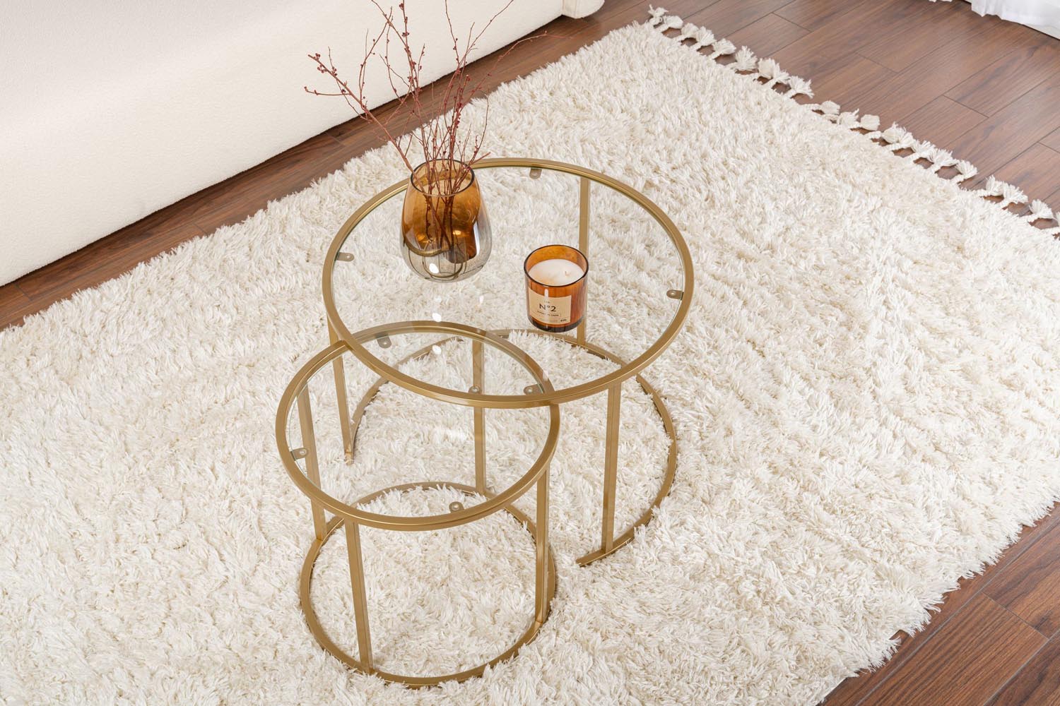 Aurum - 60, 42 - Gold, Transparent in Gold Transparent präsentiert im Onlineshop von KAQTU Design AG. Beistelltisch ist von Nordure