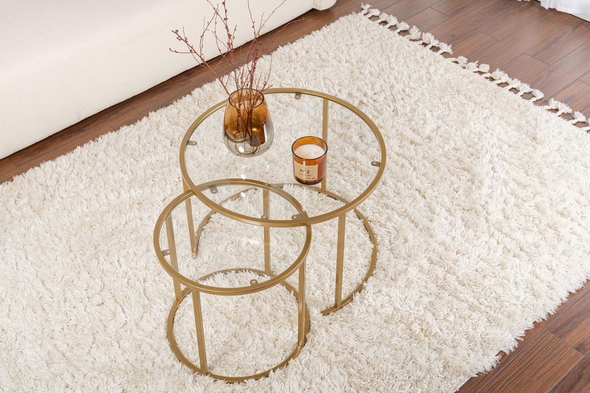 Aurum Sofatisch - Gold Transparent in Gold Transparent präsentiert im Onlineshop von KAQTU Design AG. Couchtisch ist von Nordure