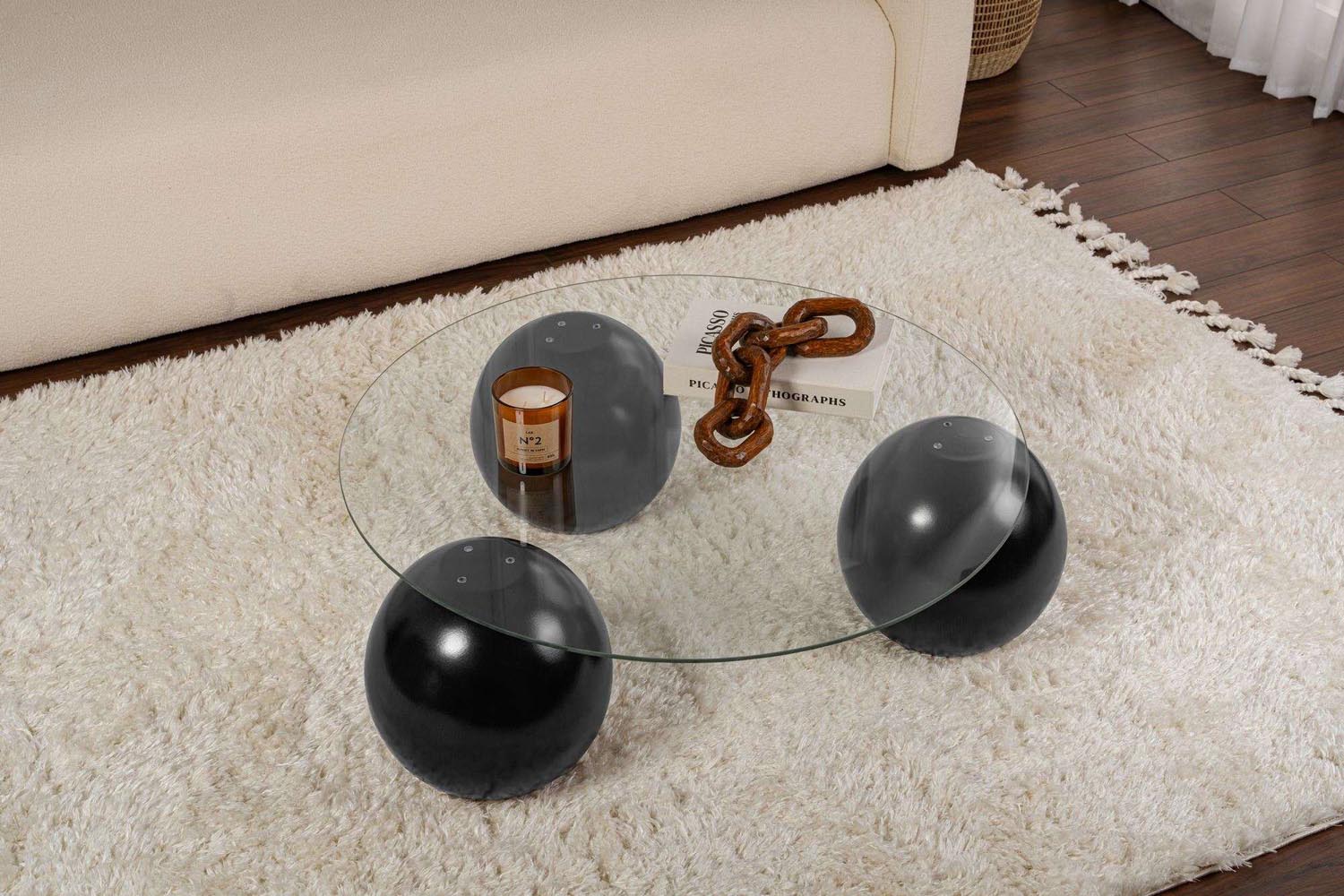 Miro - Black, Transparent in Schwarz Transparent präsentiert im Onlineshop von KAQTU Design AG. Beistelltisch ist von Nordure