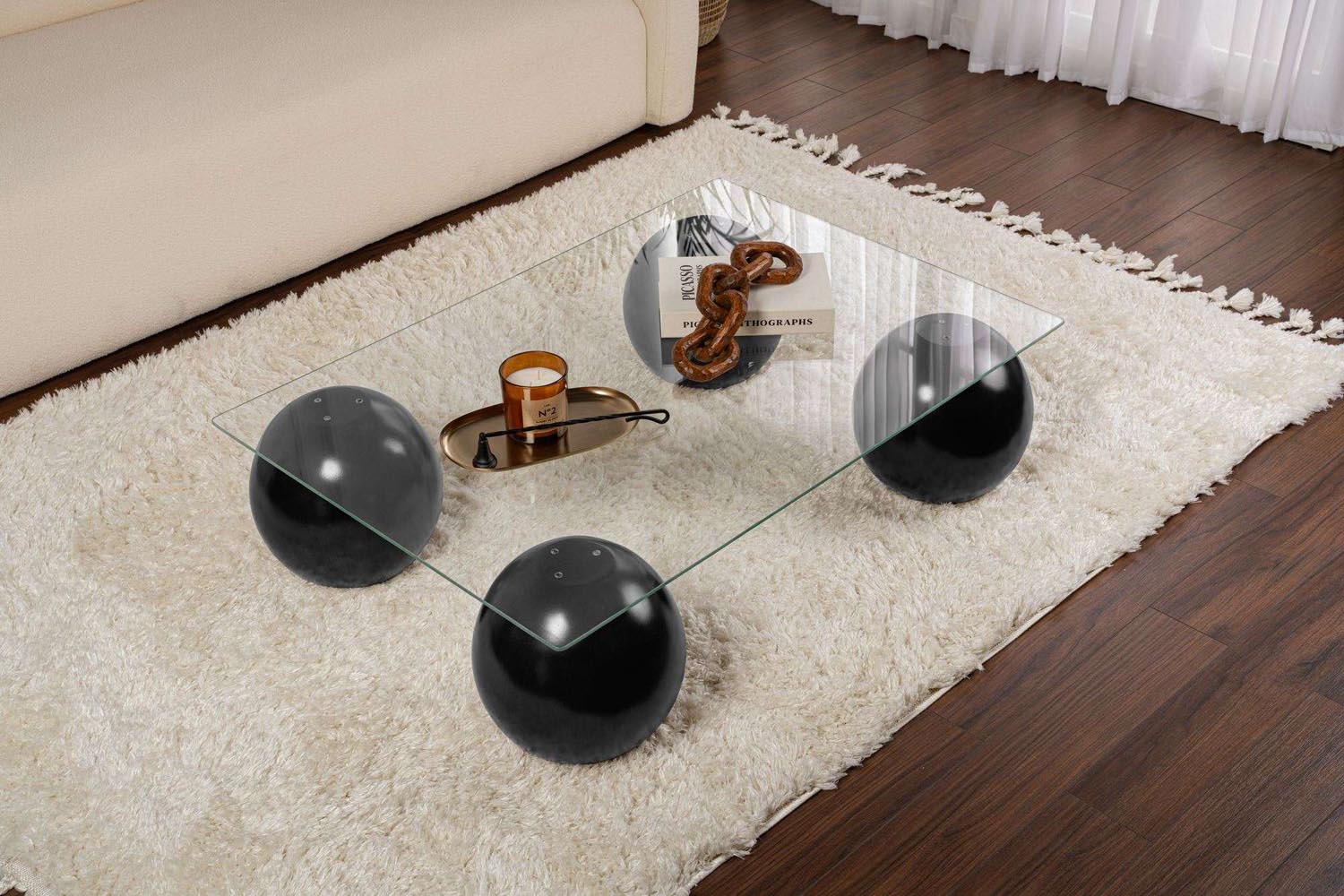 Sera - Black, Transparent in Schwarz Transparent präsentiert im Onlineshop von KAQTU Design AG. Beistelltisch ist von Nordure