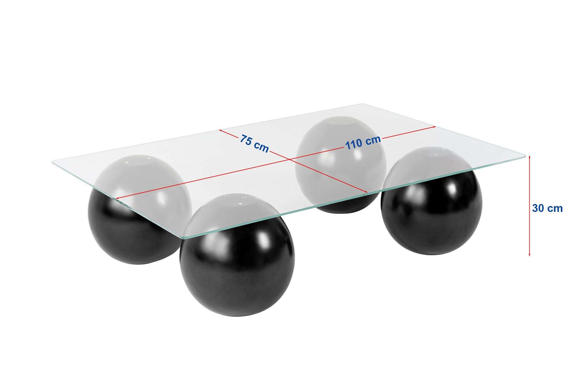 Sera - Black, Transparent in Schwarz Transparent präsentiert im Onlineshop von KAQTU Design AG. Beistelltisch ist von Nordure
