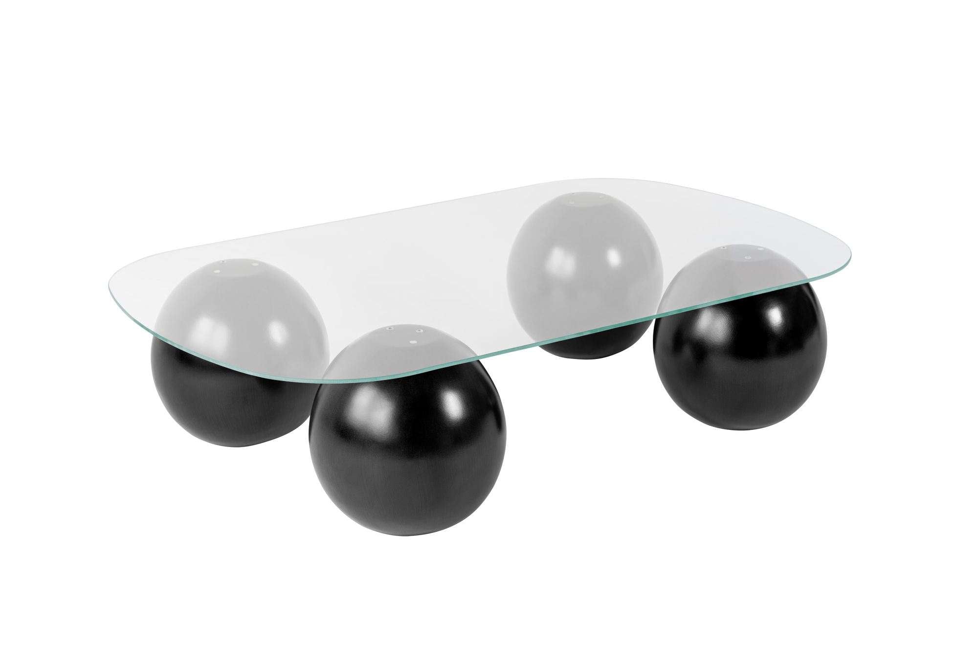 Evara - Black, Transparent in Schwarz Transparent präsentiert im Onlineshop von KAQTU Design AG. Beistelltisch ist von Nordure