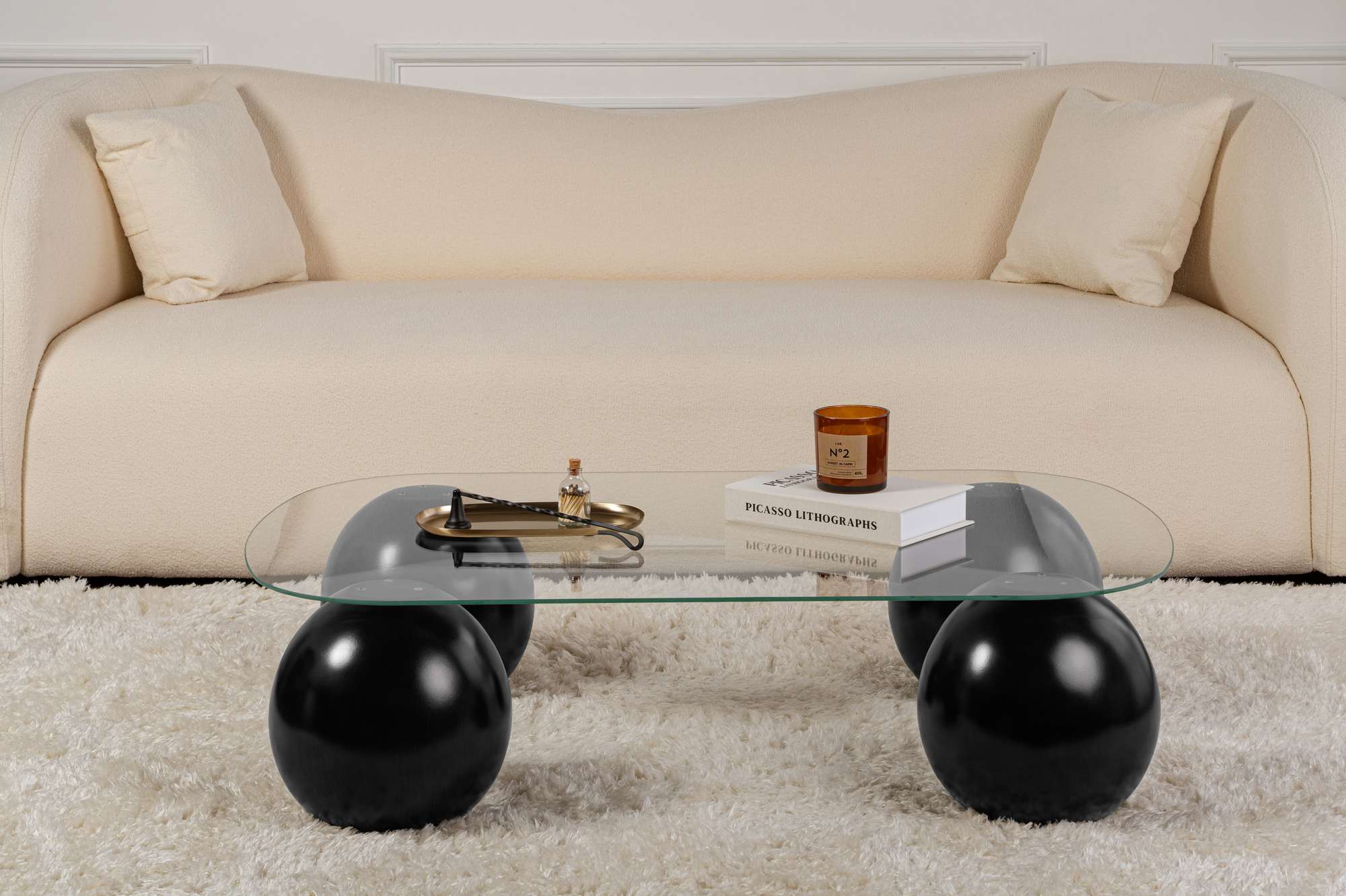 Evara - Black, Transparent in Schwarz Transparent präsentiert im Onlineshop von KAQTU Design AG. Beistelltisch ist von Nordure
