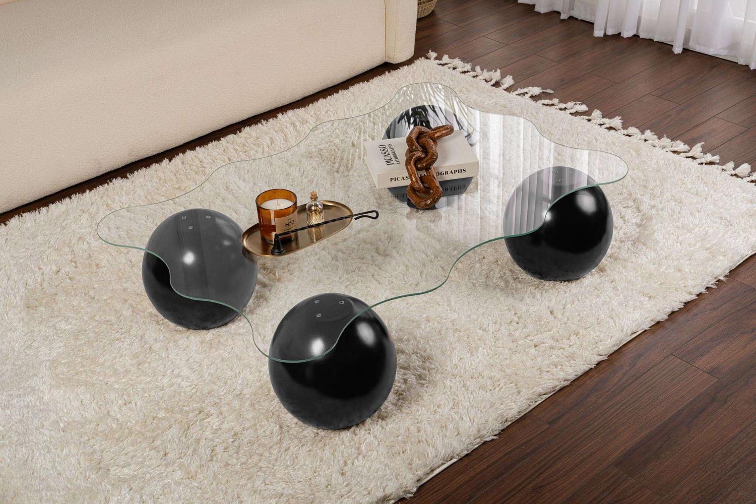 Noxa - Black, Transparent in Schwarz Transparent präsentiert im Onlineshop von KAQTU Design AG. Beistelltisch ist von Nordure