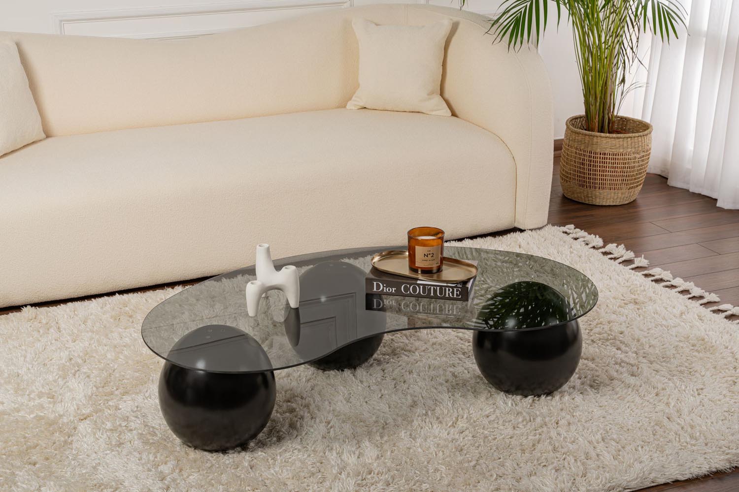 Sphere - Black, Grey in Schwarz
 Grau präsentiert im Onlineshop von KAQTU Design AG. Beistelltisch ist von Nordure