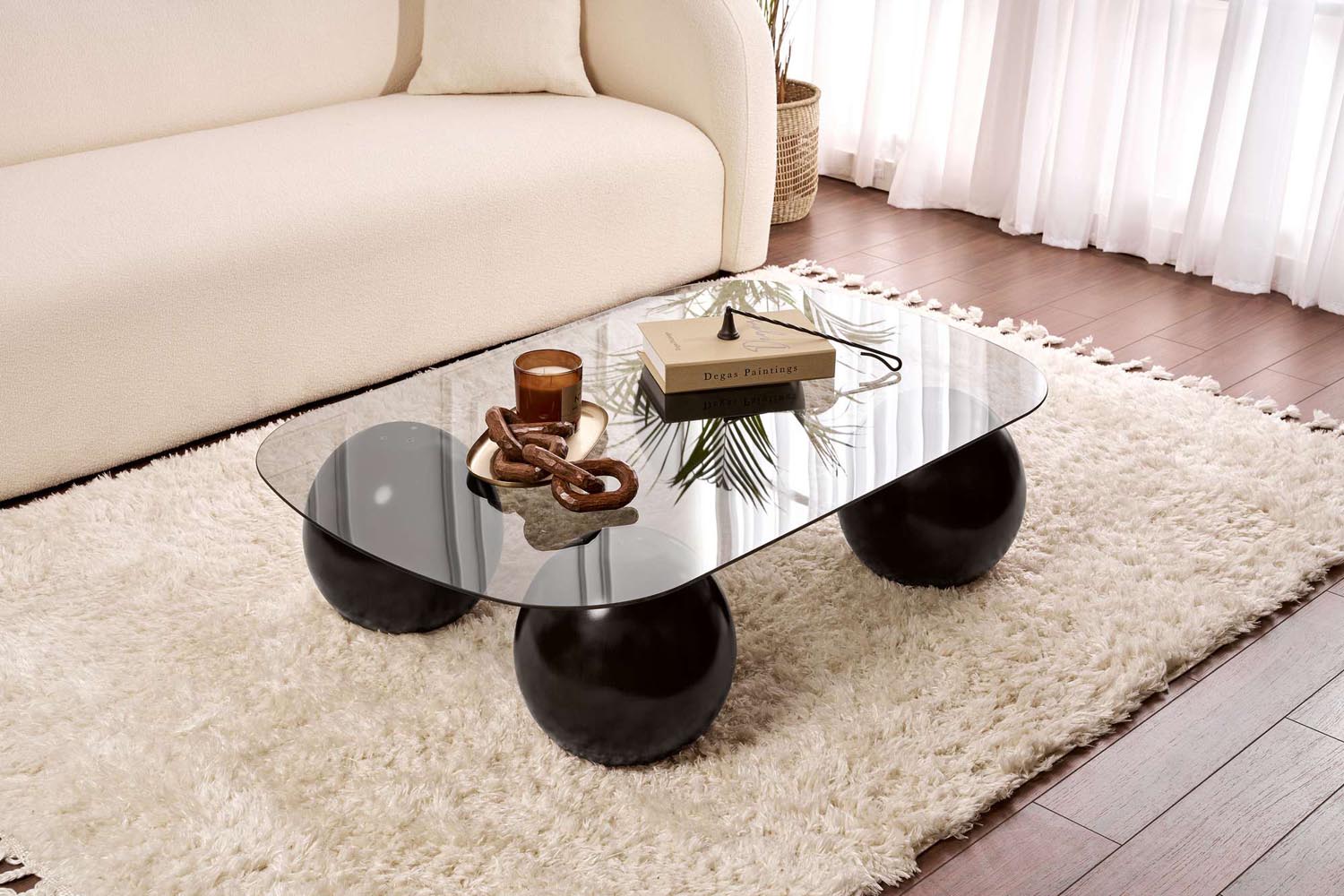 Evara - Black, Grey in Schwarz
 Grau präsentiert im Onlineshop von KAQTU Design AG. Beistelltisch ist von Nordure