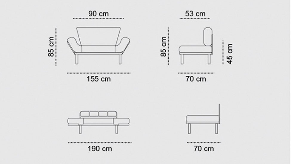 Nitta - Cream in Sahne präsentiert im Onlineshop von KAQTU Design AG. Bettsofa ist von Atelier Del Sofa