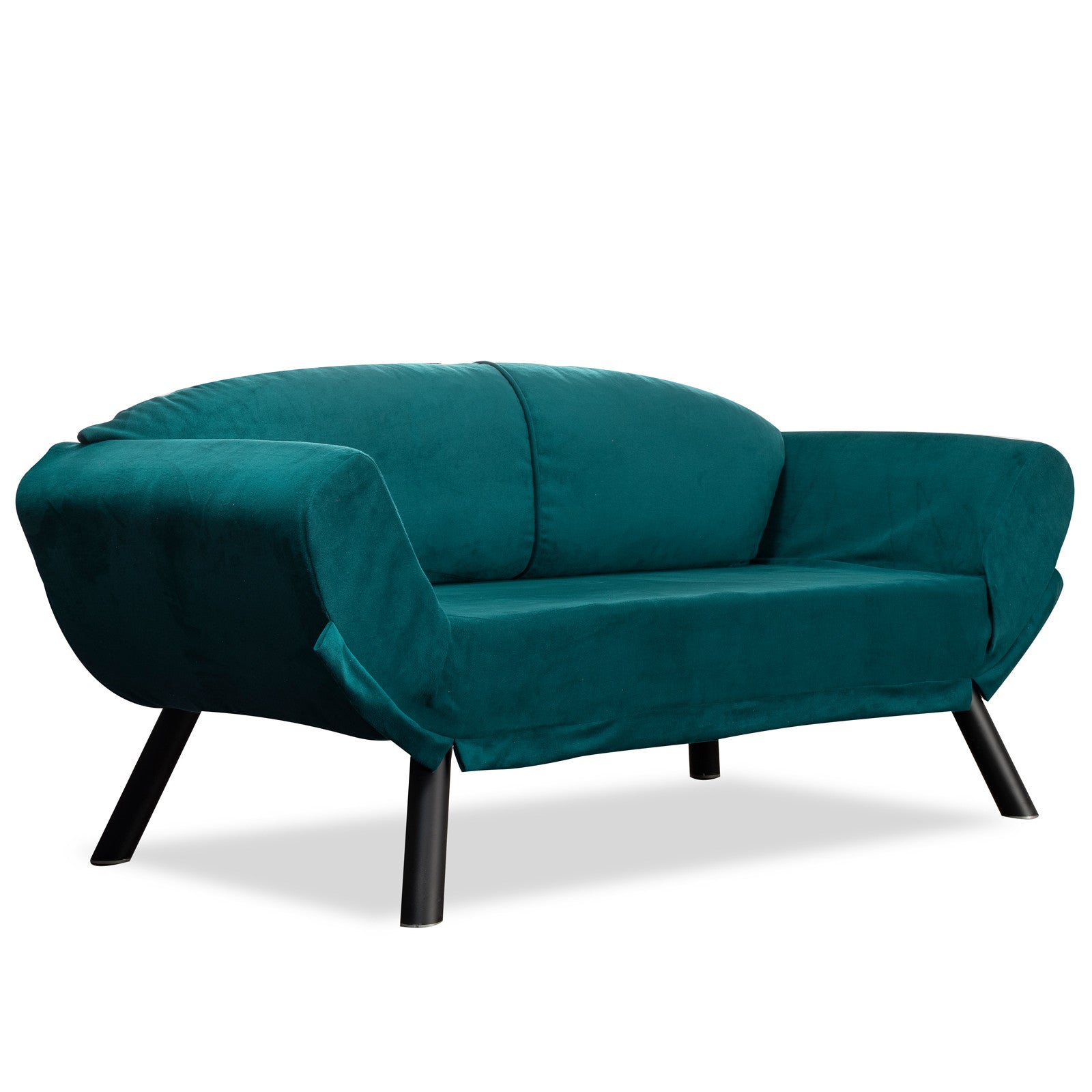 Genzo - Petrol Blue in Petrol Blau präsentiert im Onlineshop von KAQTU Design AG. Bettsofa ist von Atelier Del Sofa