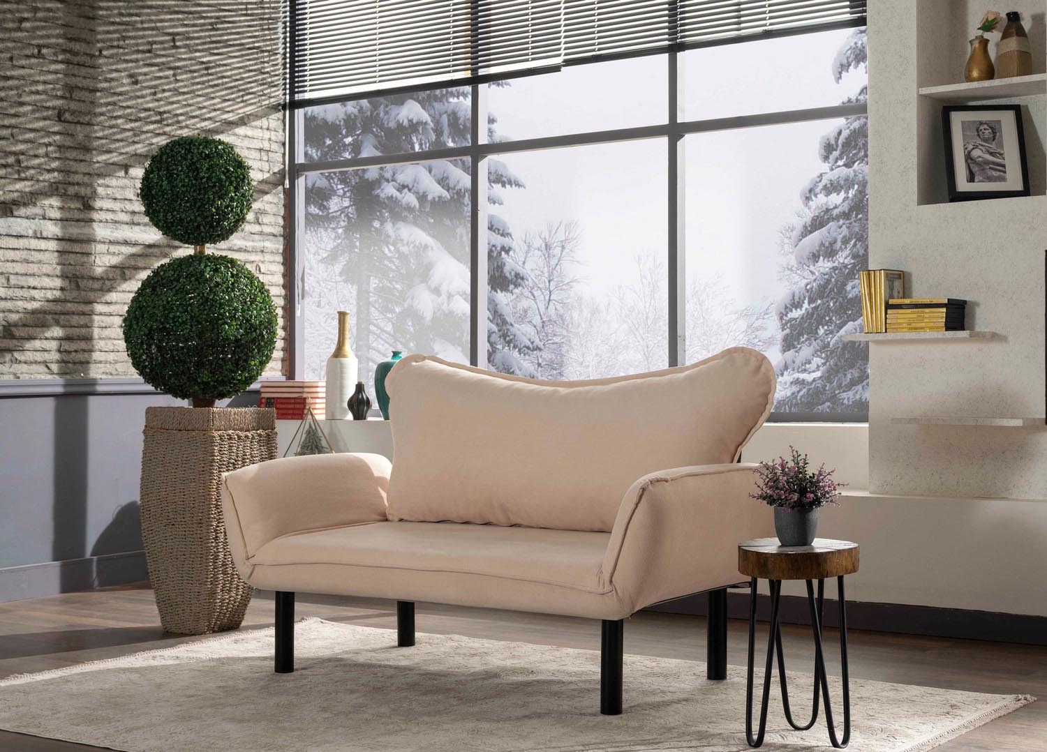 Chatto - Cream in Sahne präsentiert im Onlineshop von KAQTU Design AG. Bettsofa ist von Atelier Del Sofa