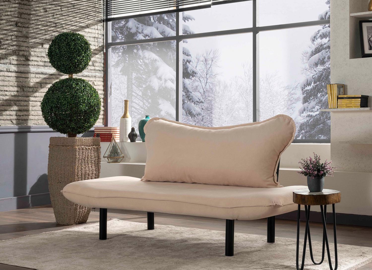 Chatto - Cream in Sahne präsentiert im Onlineshop von KAQTU Design AG. Bettsofa ist von Atelier Del Sofa