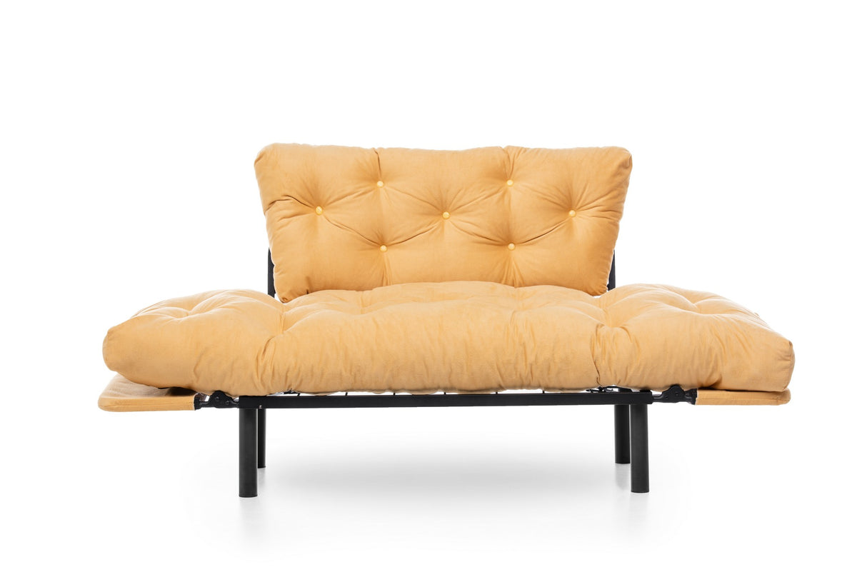 Nitta Bettsofa - Senf in Senf präsentiert im Onlineshop von KAQTU Design AG. Bettsofa ist von Atelier Del Sofa