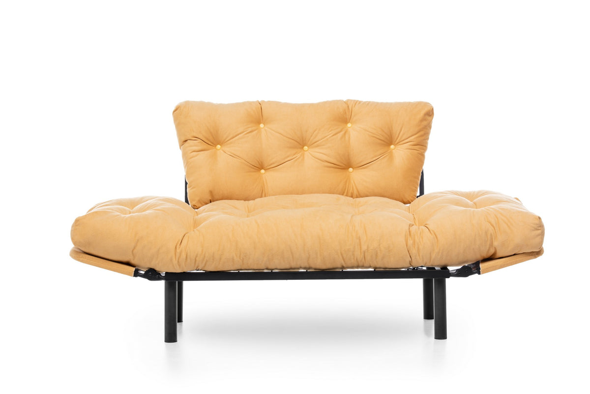 Nitta Bettsofa - Senf in Senf präsentiert im Onlineshop von KAQTU Design AG. Bettsofa ist von Atelier Del Sofa