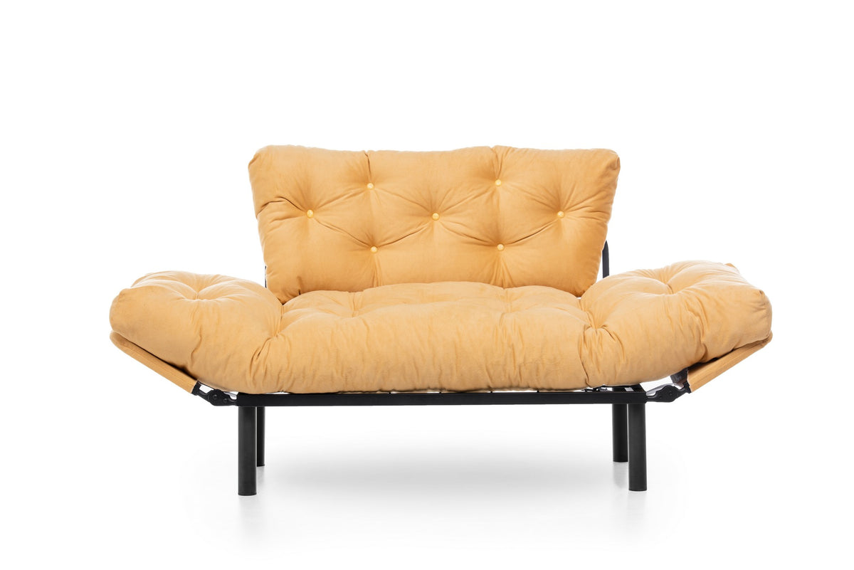 Nitta Bettsofa - Senf in Senf präsentiert im Onlineshop von KAQTU Design AG. Bettsofa ist von Atelier Del Sofa