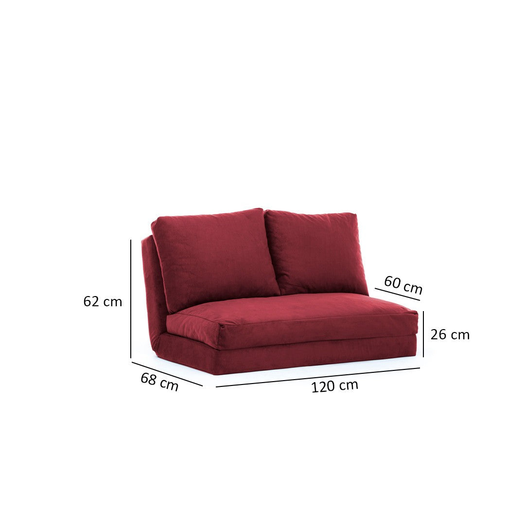 Taida - Maroon in Maroons präsentiert im Onlineshop von KAQTU Design AG. Bettsofa ist von Atelier Del Sofa