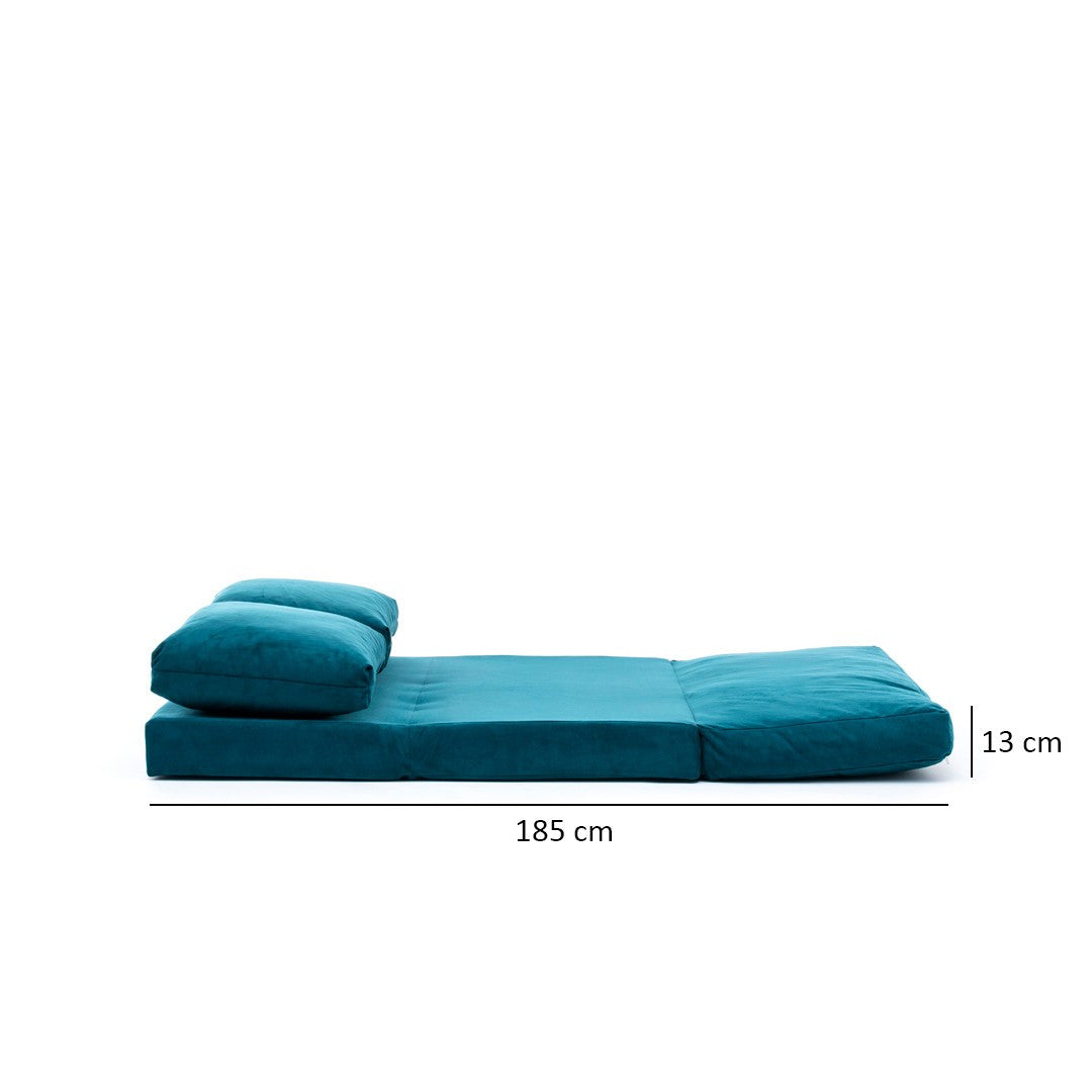 Taida - Petrol Green in Petrolgrün präsentiert im Onlineshop von KAQTU Design AG. Bettsofa ist von Atelier Del Sofa