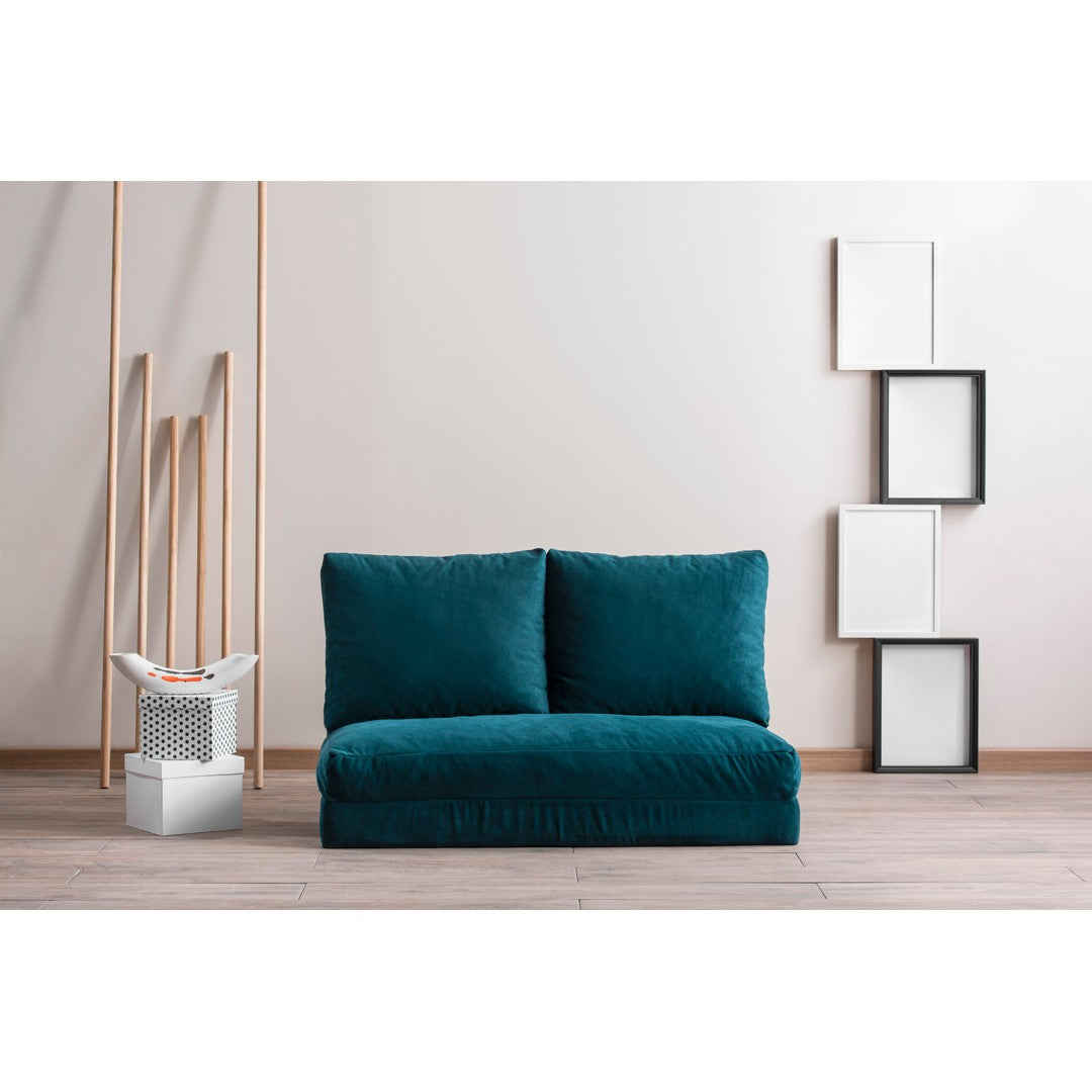 Taida - Petrol Green in Petrolgrün präsentiert im Onlineshop von KAQTU Design AG. Bettsofa ist von Atelier Del Sofa