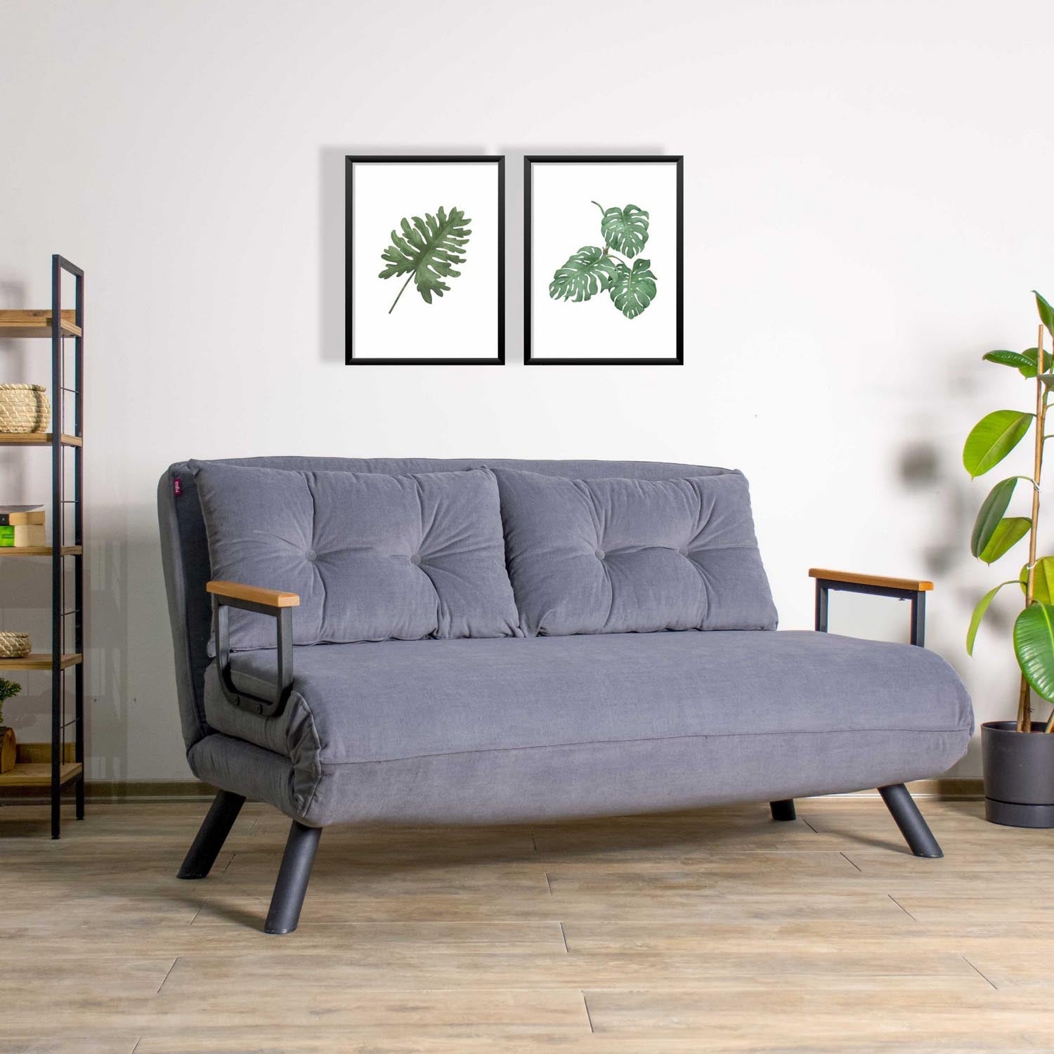 Sando 2-Seater - Grey in Grau präsentiert im Onlineshop von KAQTU Design AG. Bettsofa ist von Atelier Del Sofa