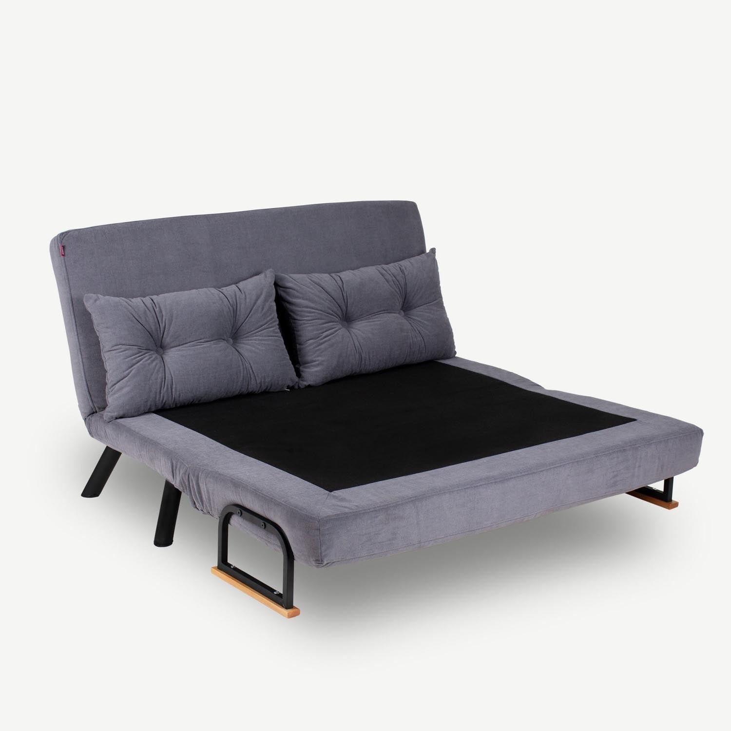 Sando 2-Seater - Grey in Grau präsentiert im Onlineshop von KAQTU Design AG. Bettsofa ist von Atelier Del Sofa