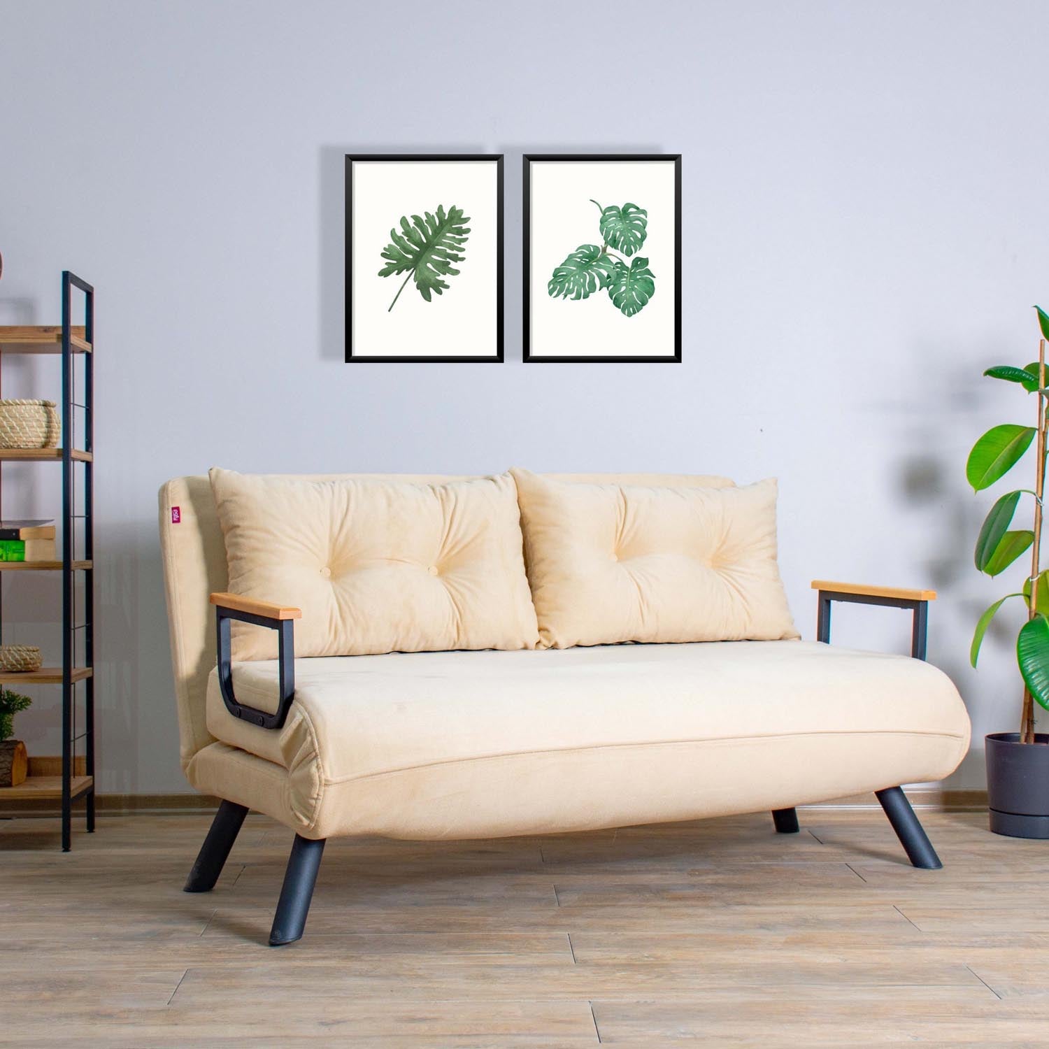 Sando 2-Seater - Cream in Sahne präsentiert im Onlineshop von KAQTU Design AG. Bettsofa ist von Atelier Del Sofa
