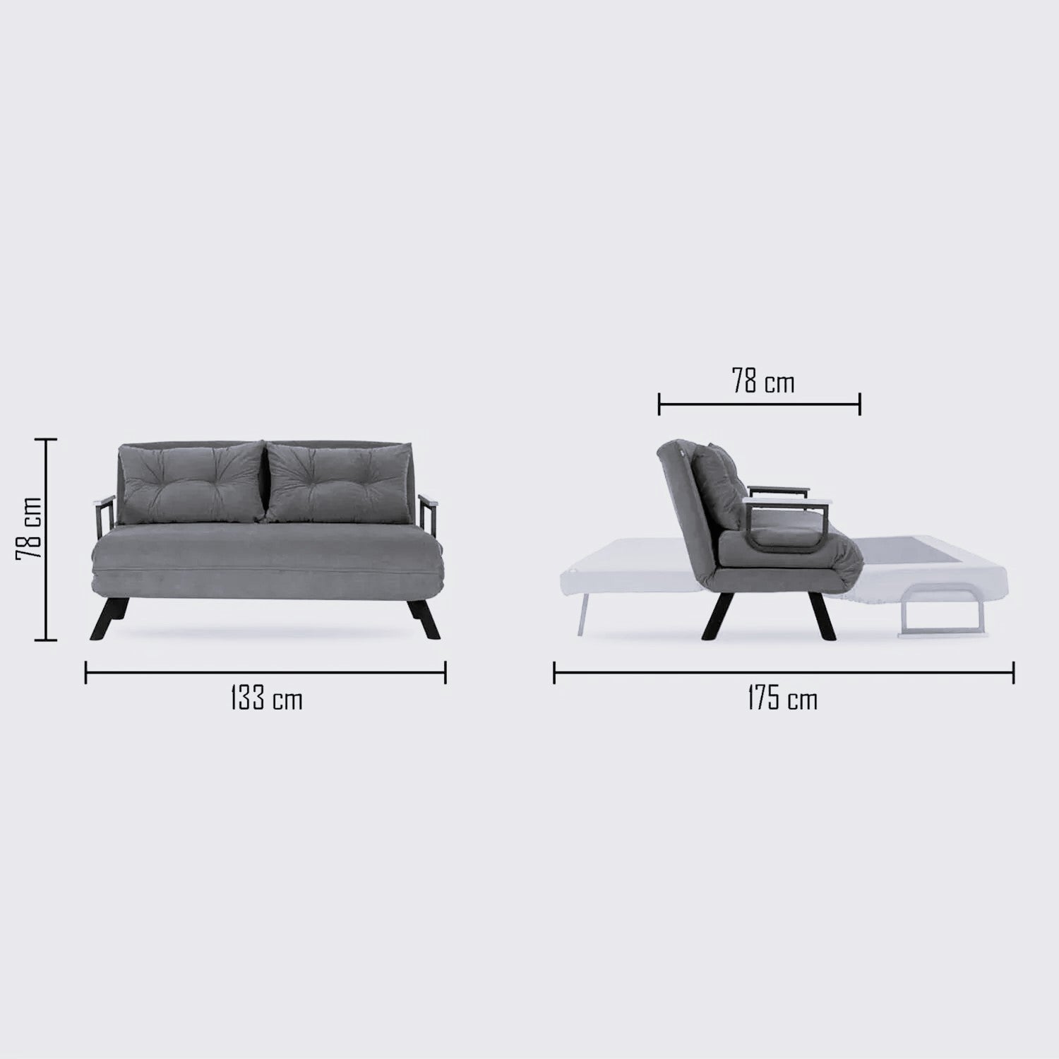 Sando 2-Seater - Cream in Sahne präsentiert im Onlineshop von KAQTU Design AG. Bettsofa ist von Atelier Del Sofa