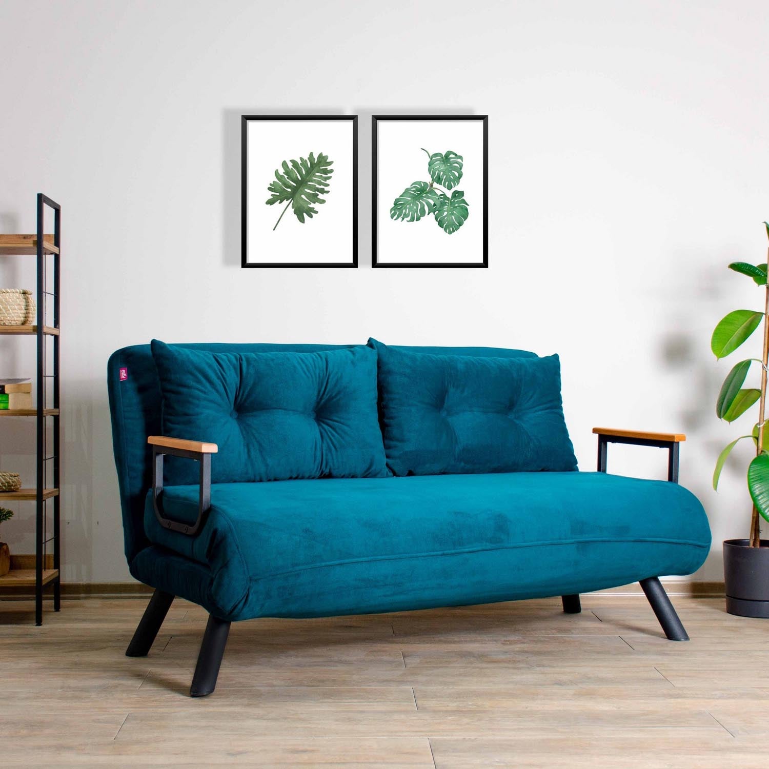 Sando 2-Seater - Petrol Green in Petrolgrün präsentiert im Onlineshop von KAQTU Design AG. Bettsofa ist von Atelier Del Sofa