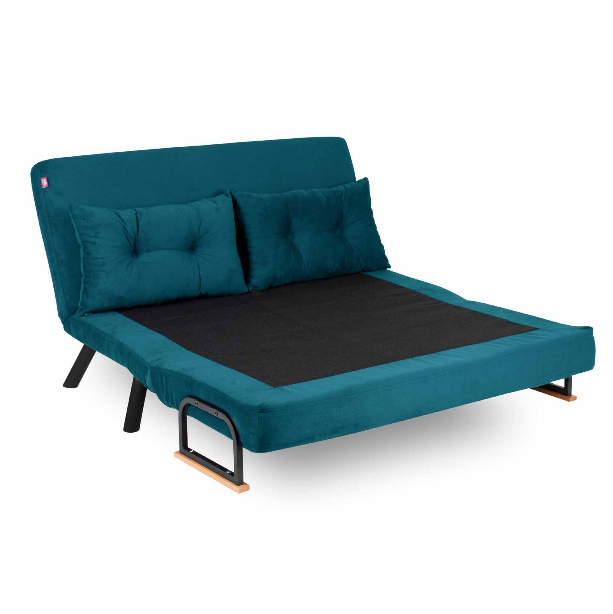 Sando 2-Seater - Petrol Green in Petrolgrün präsentiert im Onlineshop von KAQTU Design AG. Bettsofa ist von Atelier Del Sofa