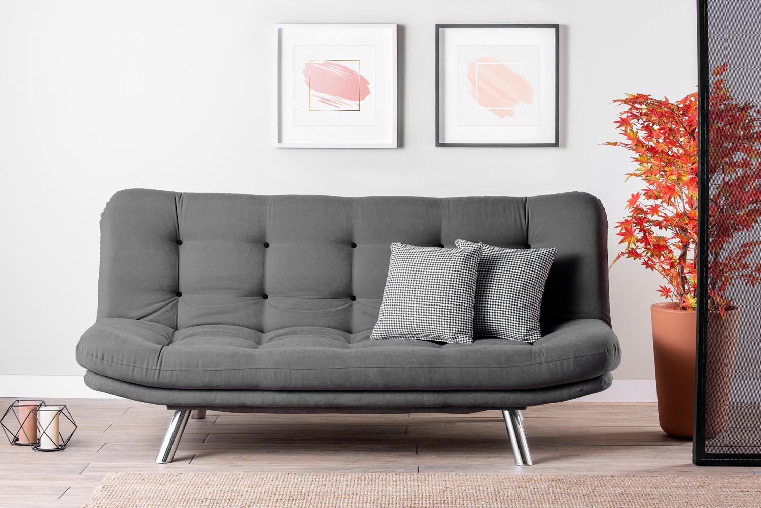 Misa Sofabed - Grey in Grau präsentiert im Onlineshop von KAQTU Design AG. Bettsofa ist von Atelier Del Sofa
